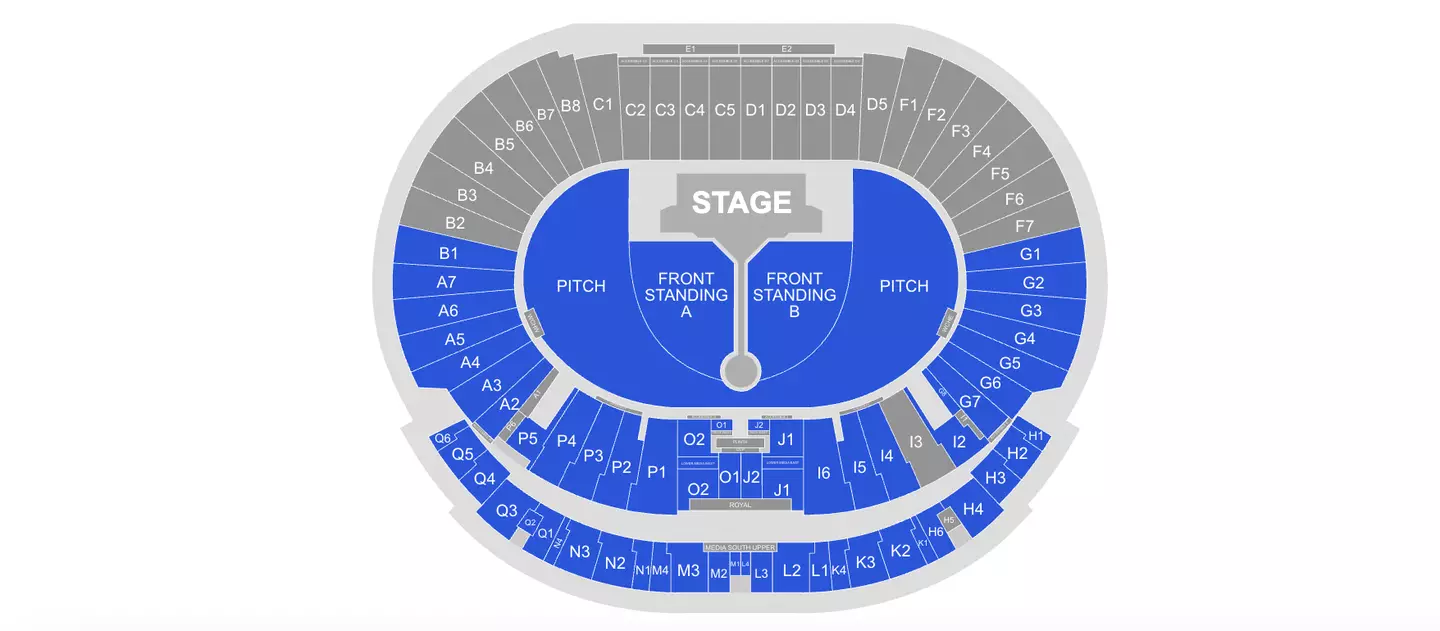 The Hampden Park stage set-up for the upcoming tour (Ticketmaster)