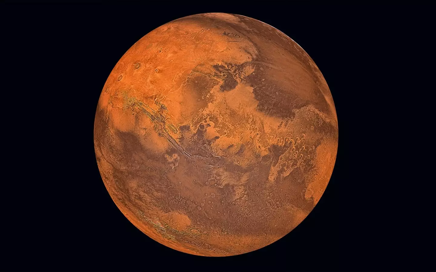 Mars' surface has a strange face structure on it (Getty Stock Images)