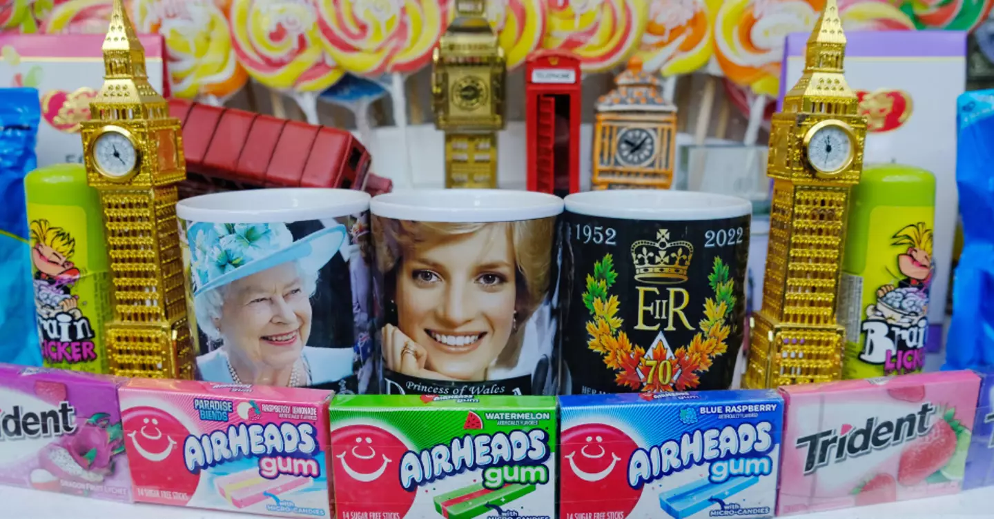Among the US candy products and London memorabilia are illegal and counterfeit items.
