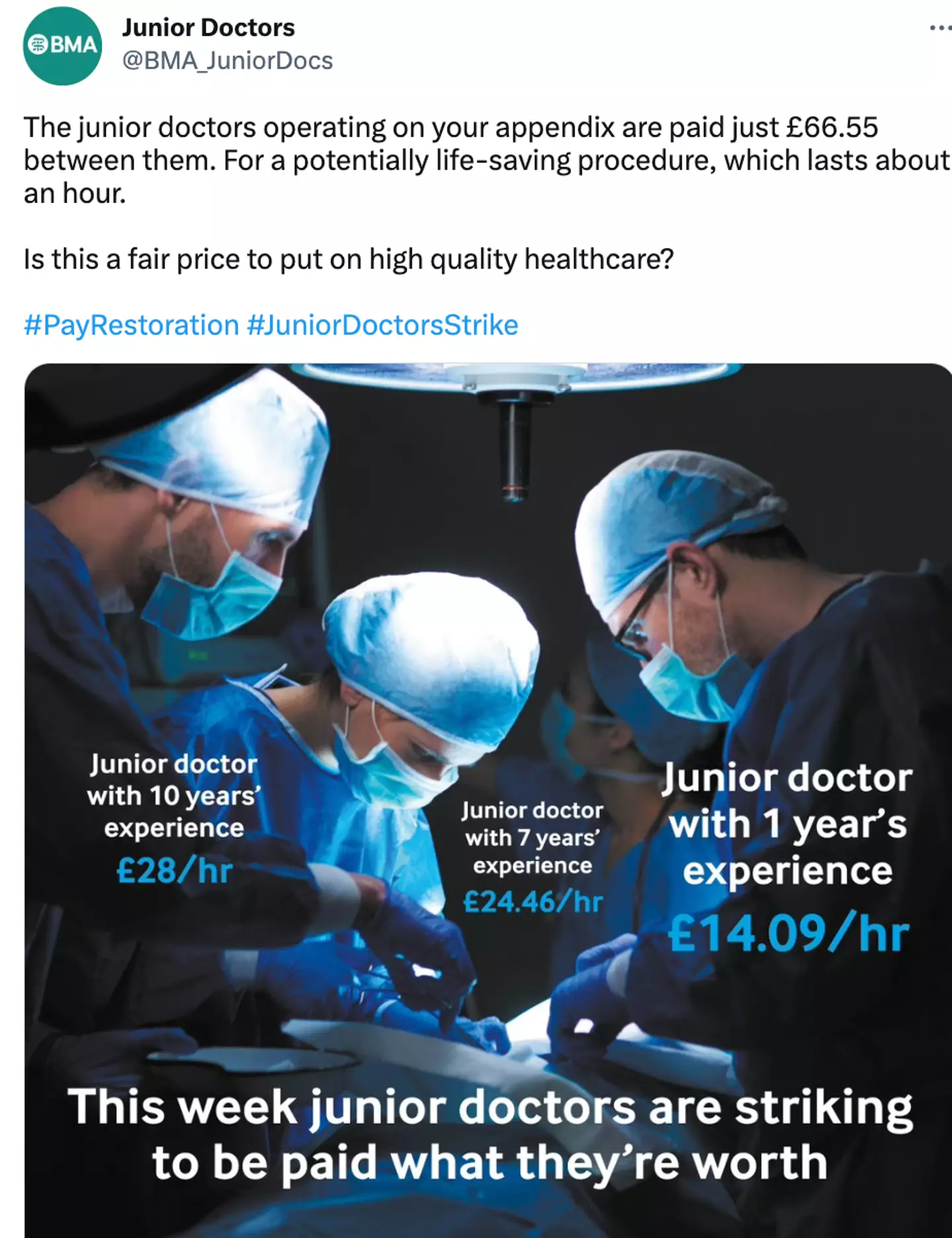 The BMA has highlighted the difference in pay between doctors.