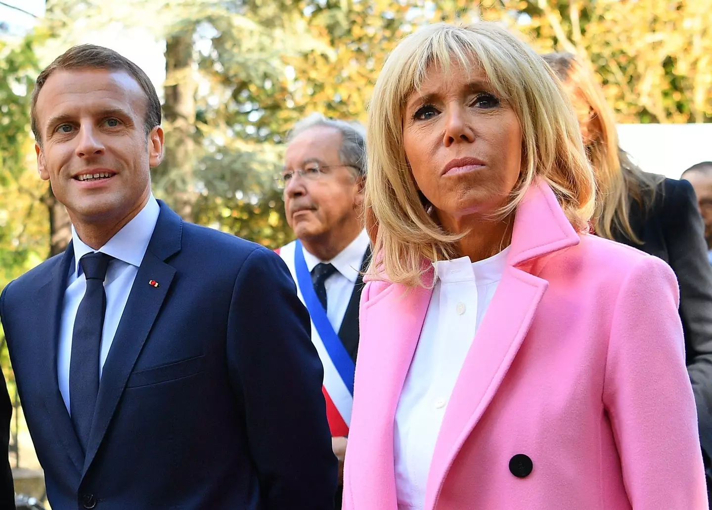 French President Emmanuel Macron and wife Brigitte.