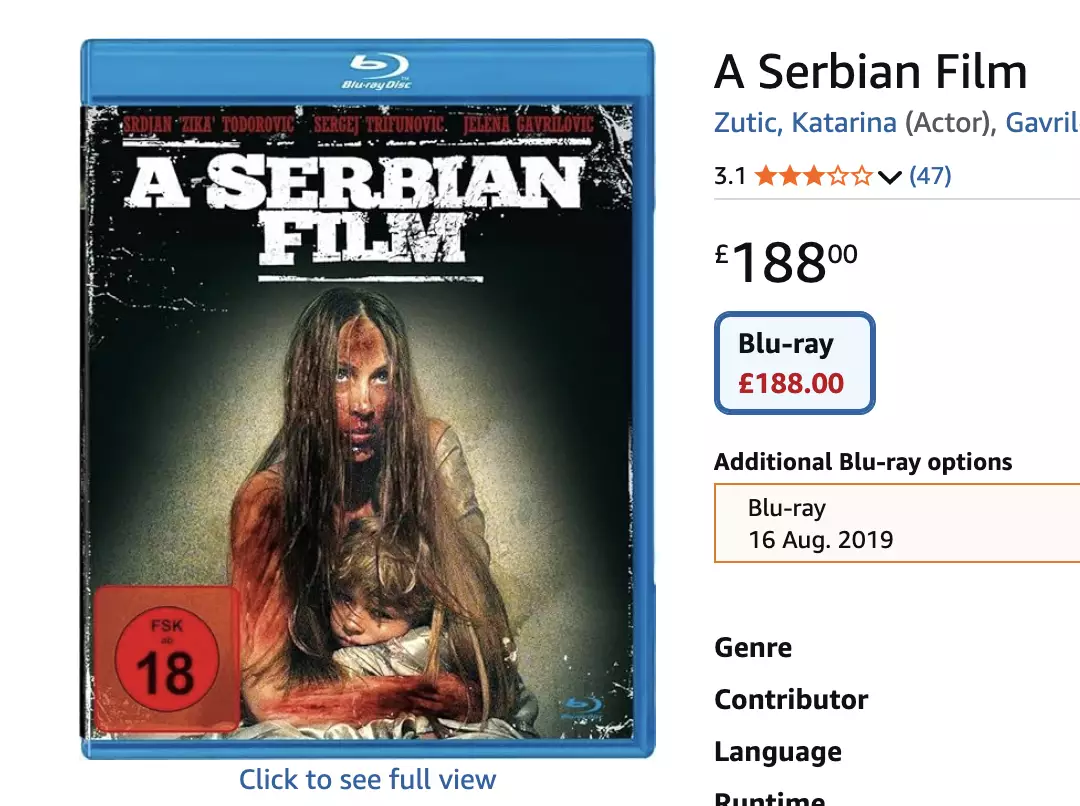 Nearly £200 on Amazon, if you really want to watch it (Amazon)