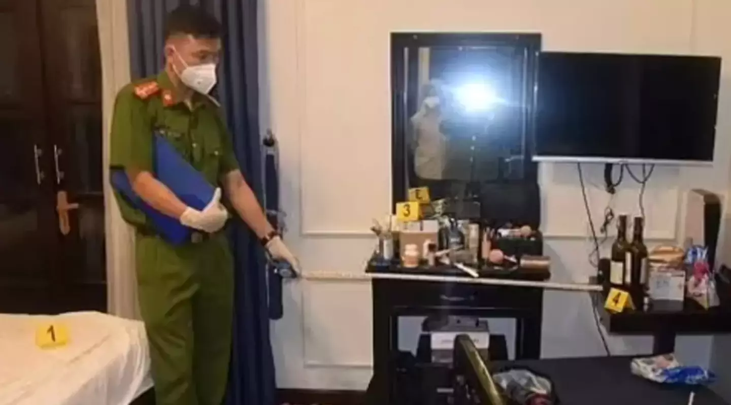 Police investigated the hotel room they were found in (Quangnam Provincial Police)