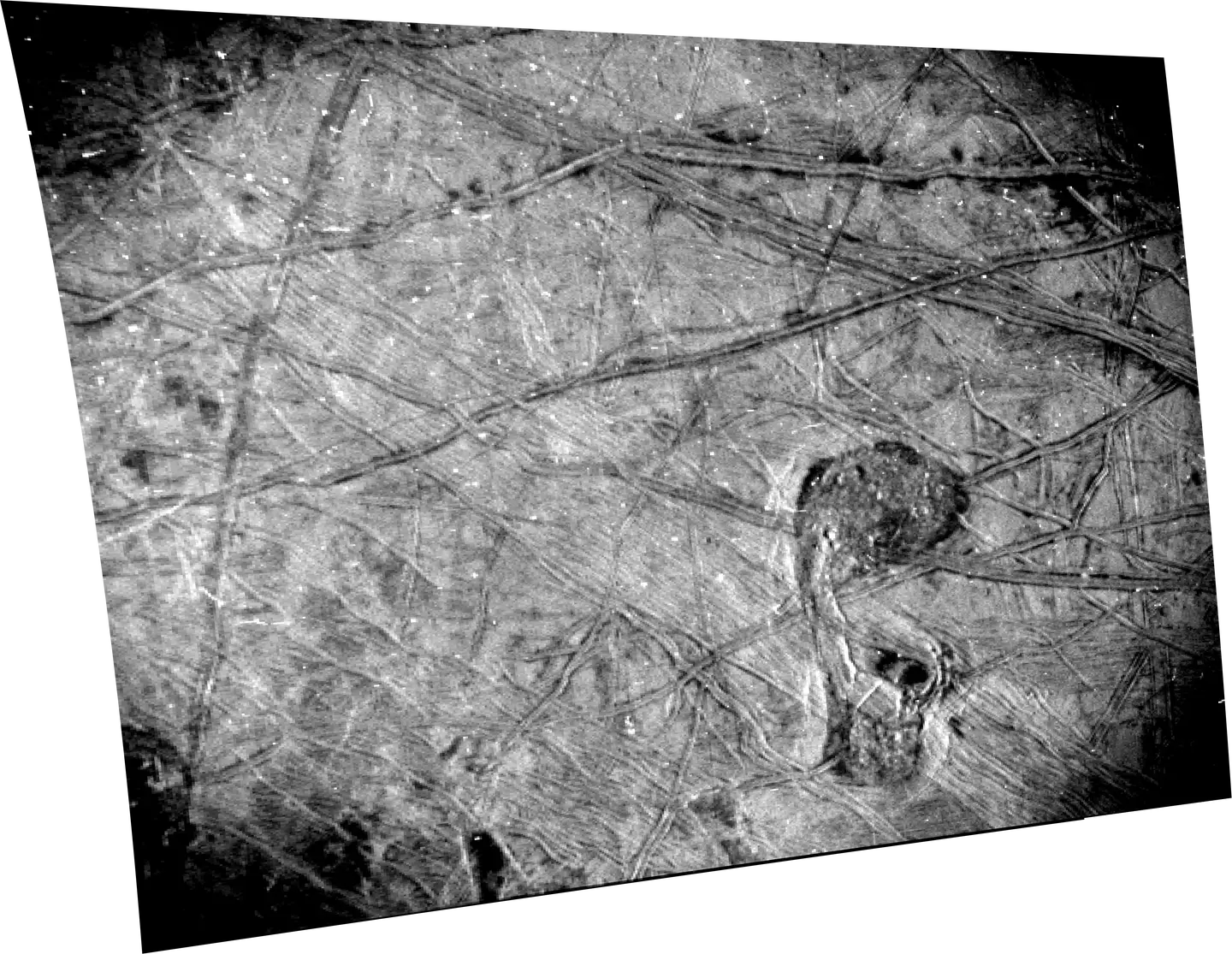 Close up image of Europa's surface (NASA/JPL-Caltech/SwRI)