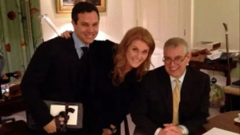 David Stern, Sarah Ferguson and Andrew Mountbatten-Windsor pictured together (DOJ)