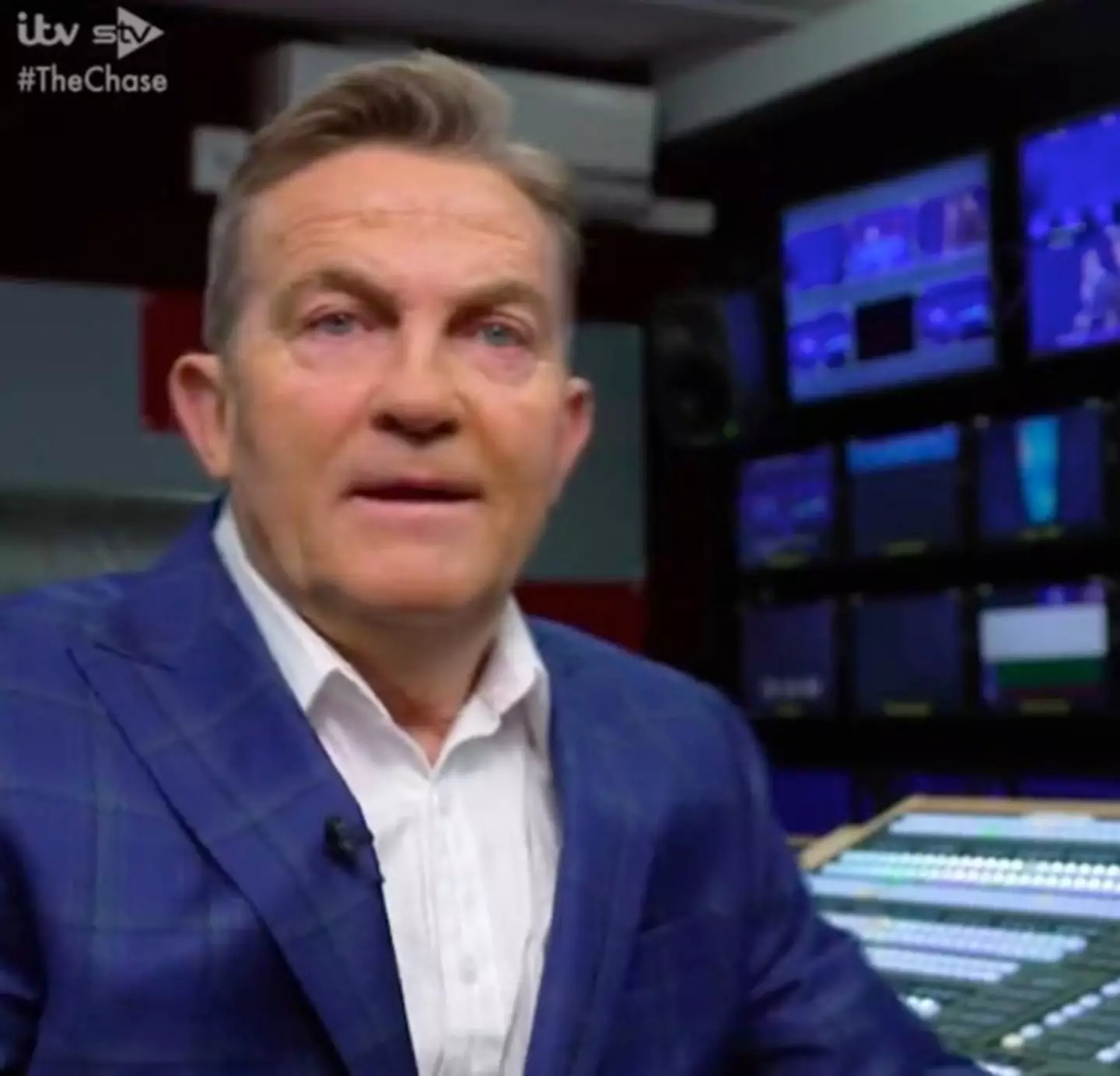 Bradley Walsh presenting the blooper special.