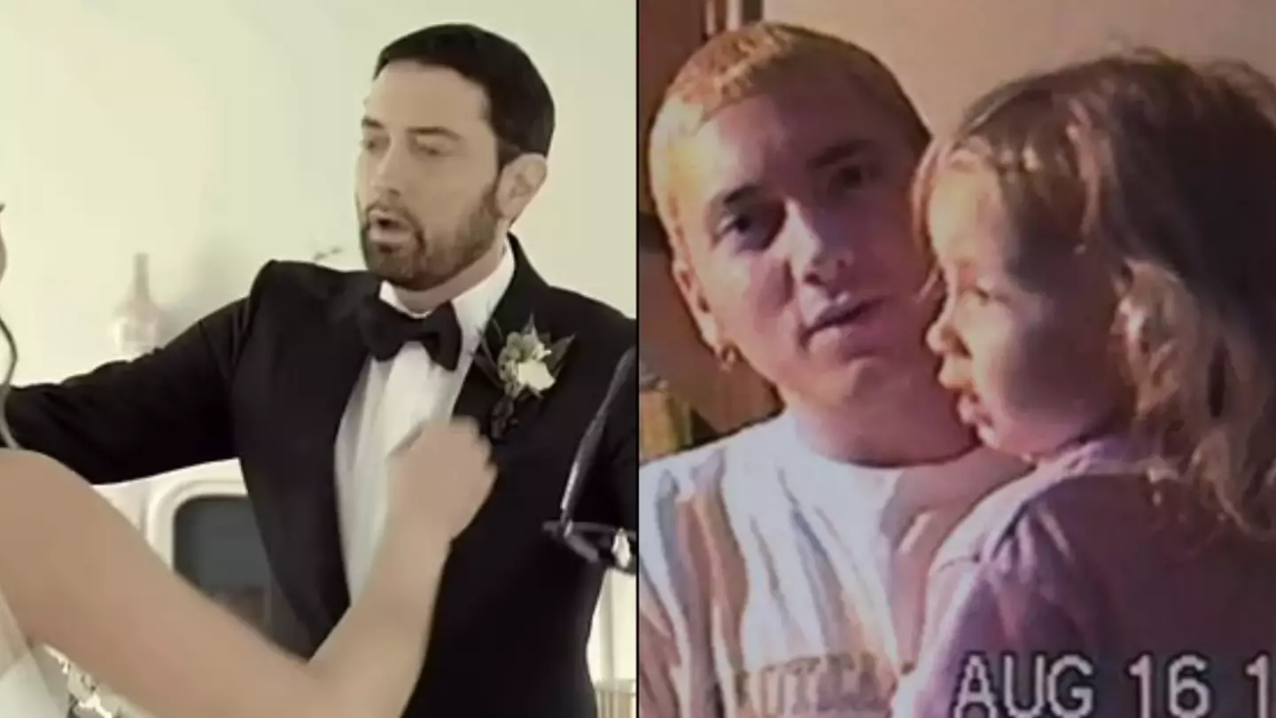 Eminem sobs seeing daughter Hailie Jade in wedding dress during emotional moment in new music video