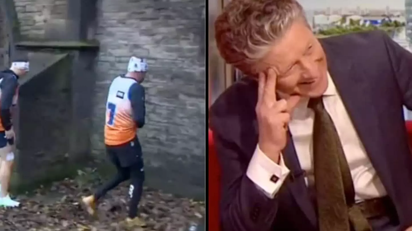 BBC Breakfast presenters embarrassed as runner goes for a p*ss during live marathon coverage