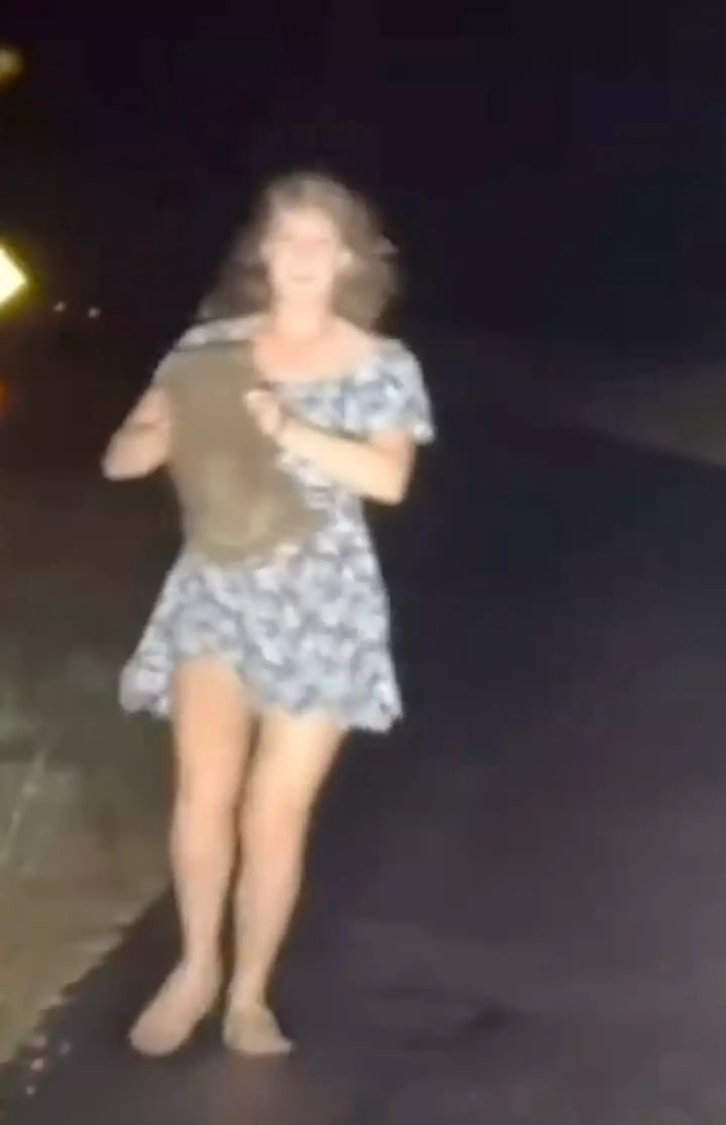 The US influencer was seen running away with the baby wombat while its mother trailed behind (Instagram/@samstrays_somewhere)