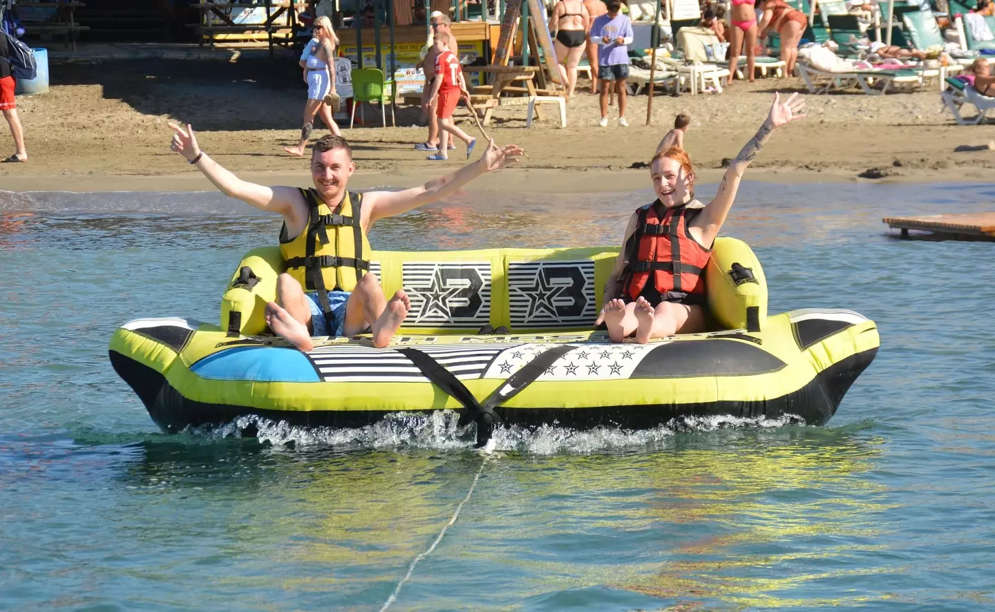 Kayleigh and her boyfriend Nick on holiday (Kennedy News and Media)