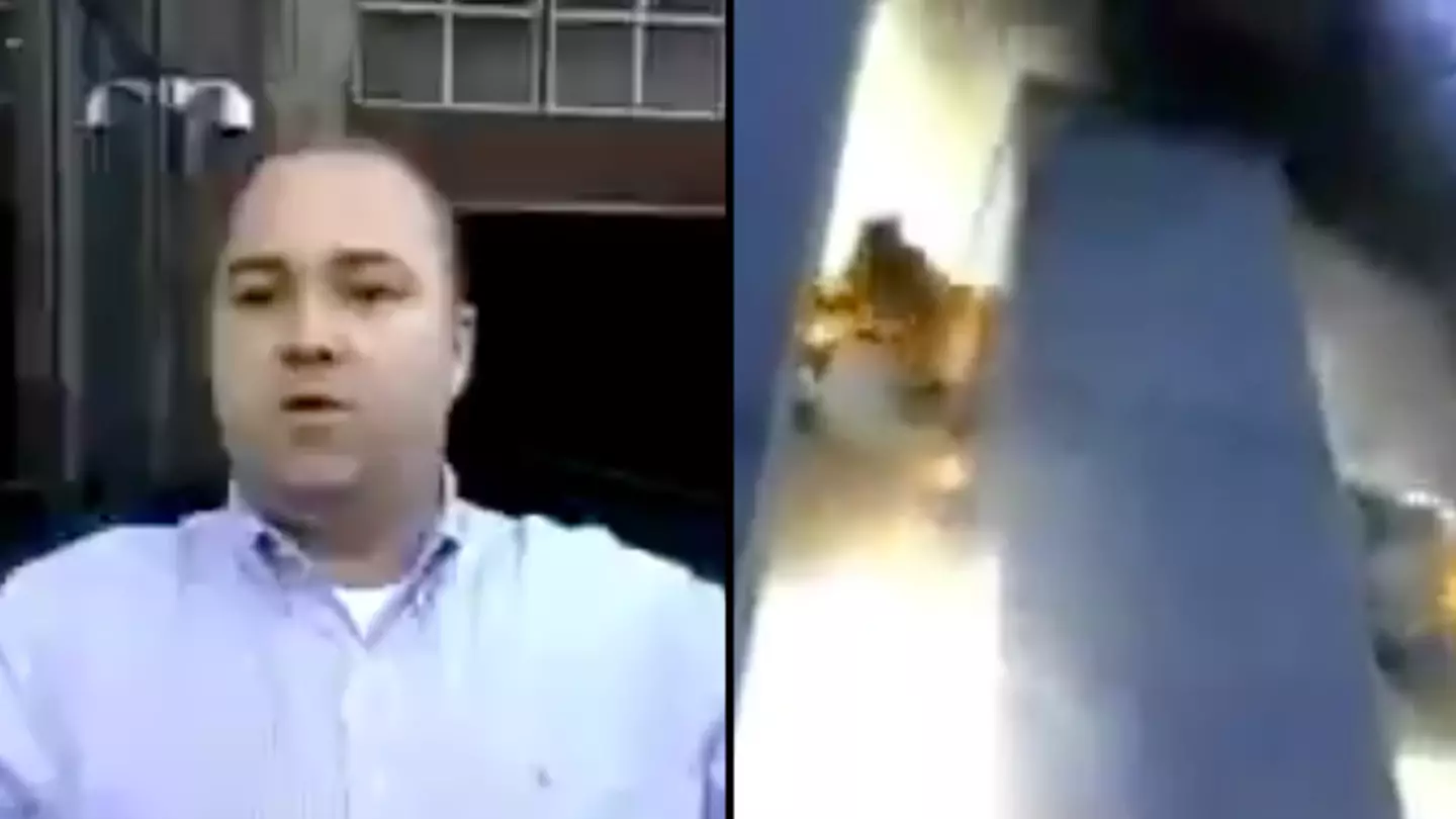 Harrowing moment 9/11 witness gives interview about first plane hitting before being interrupted by second attack