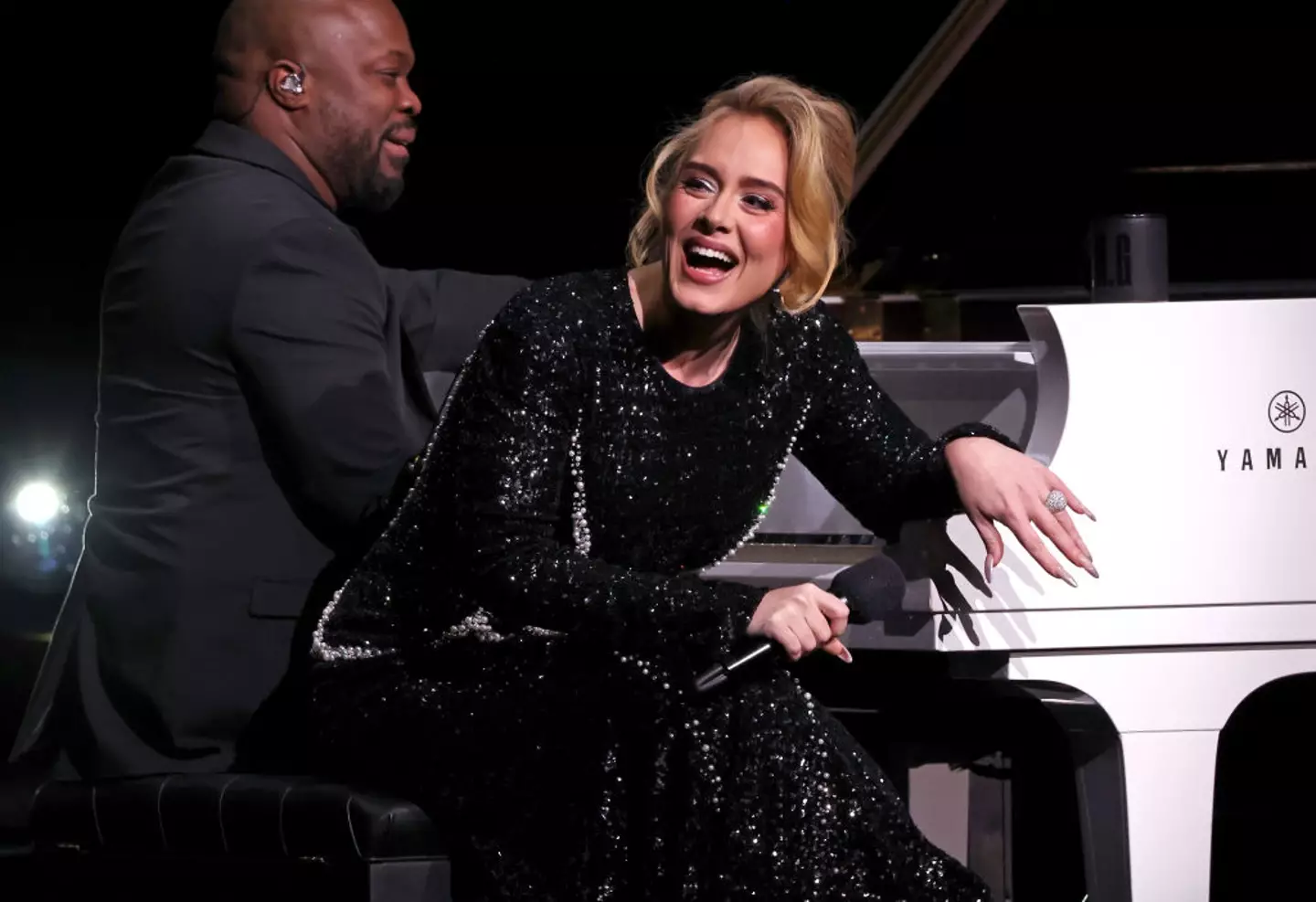 Adele performing at her Las Vegas residency shows. (Kevin Mazur/Getty Images for AD)