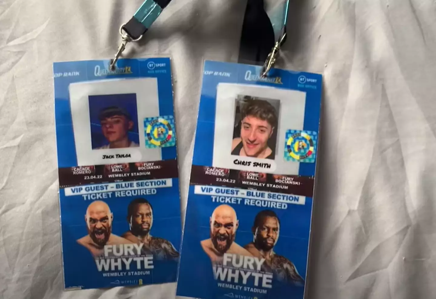 Jack and the 'VIP passes' he created.