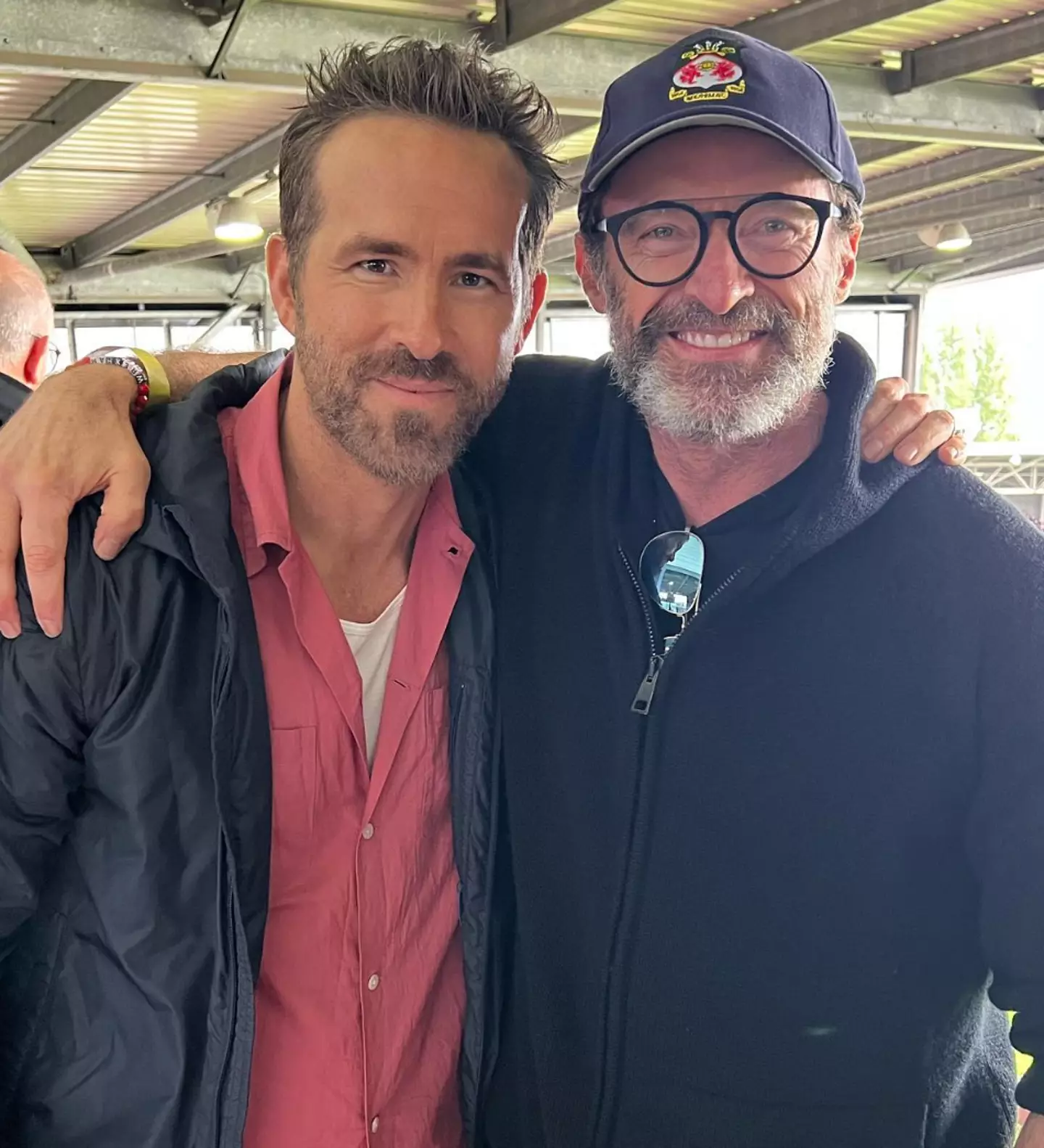 Ryan Reynolds with Hugh Jackman.