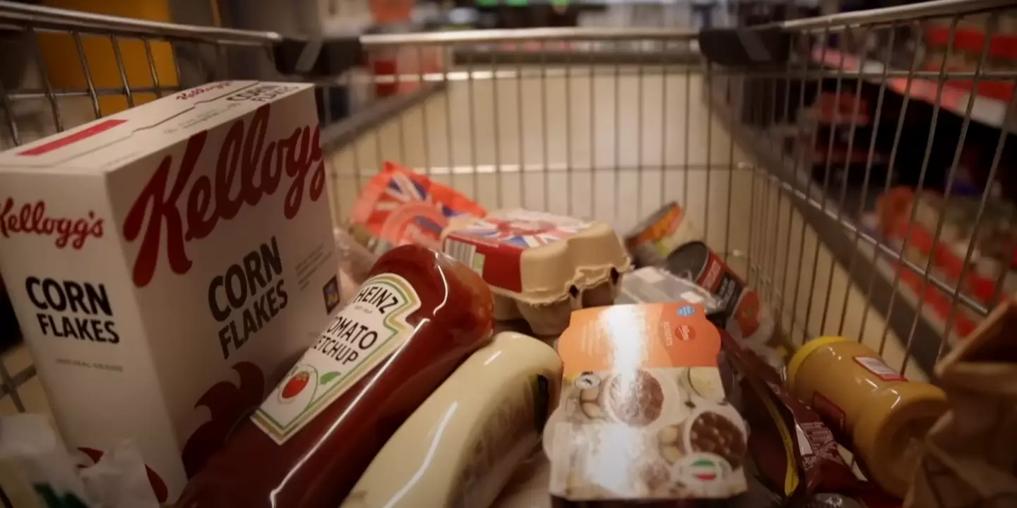 The experiment showed how expensive groceries have gotten in the UK.