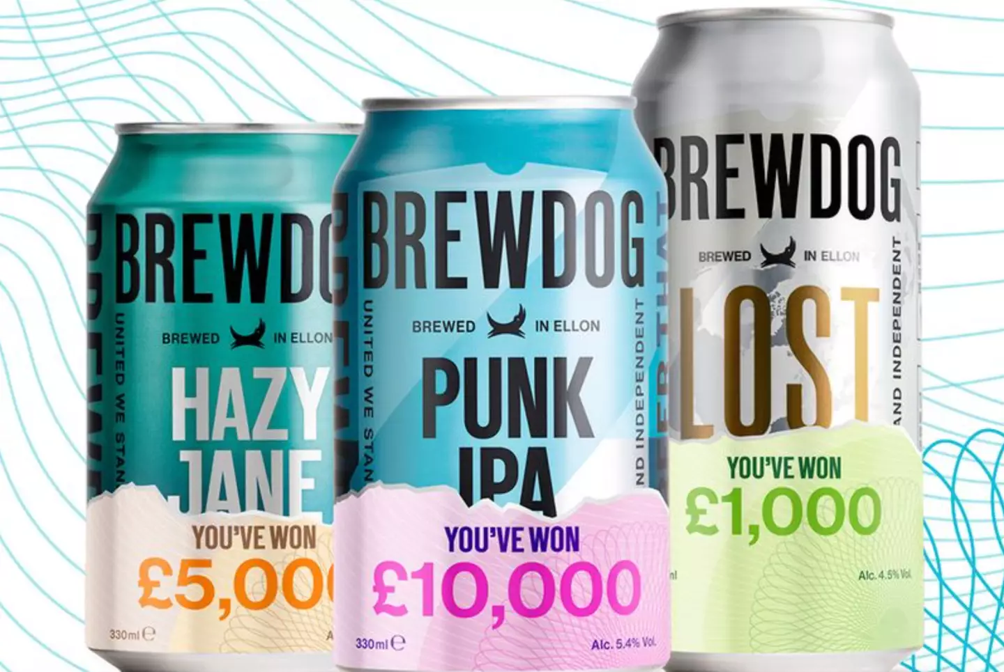 Craft beer company BrewDog has hidden wads of cash within its multipack cans as part of its 'Cash Cans' competition.