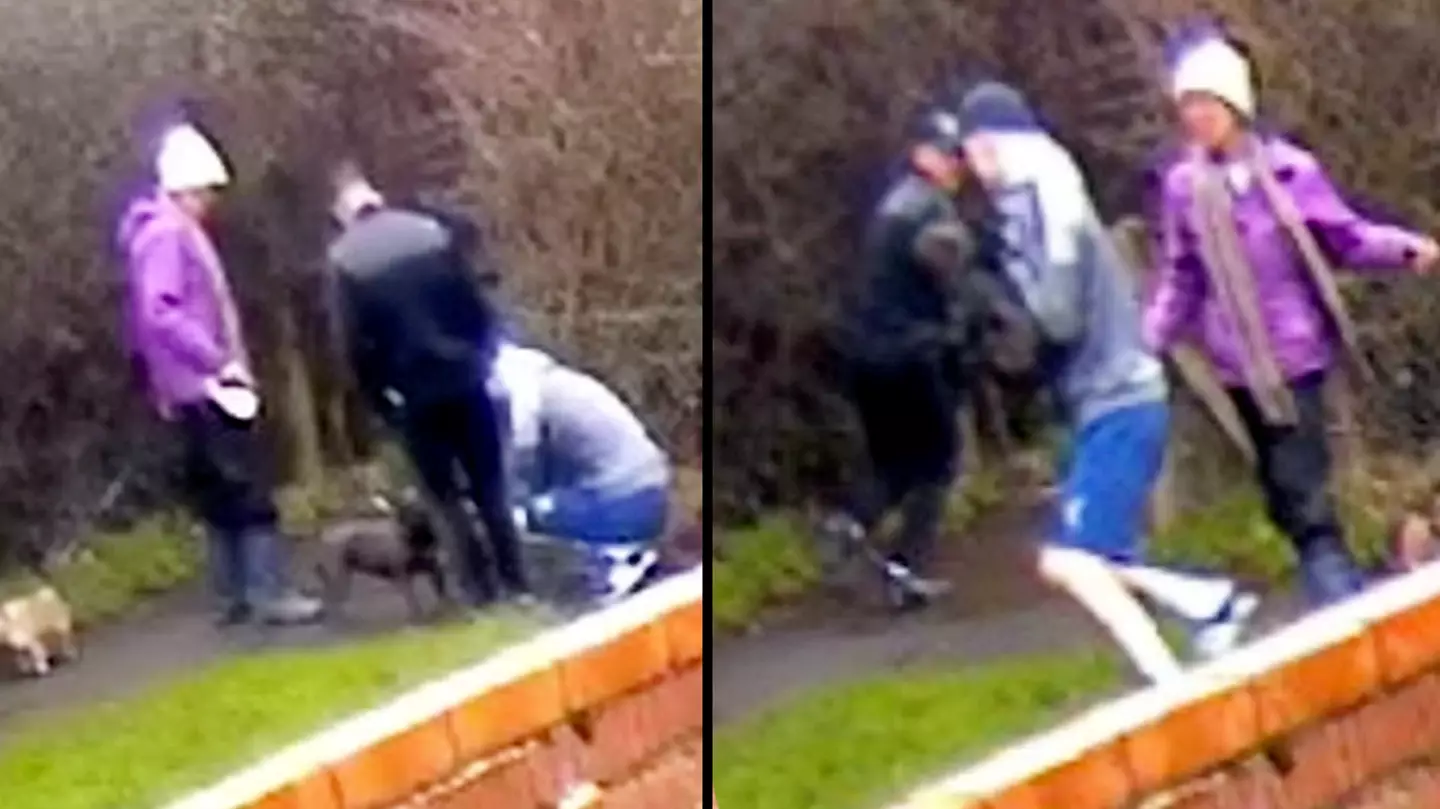 Shocking Footage Shows Two Dognappers Pretending To Stroke Woman’s French Bulldog Before Stealing It In Broad Daylight