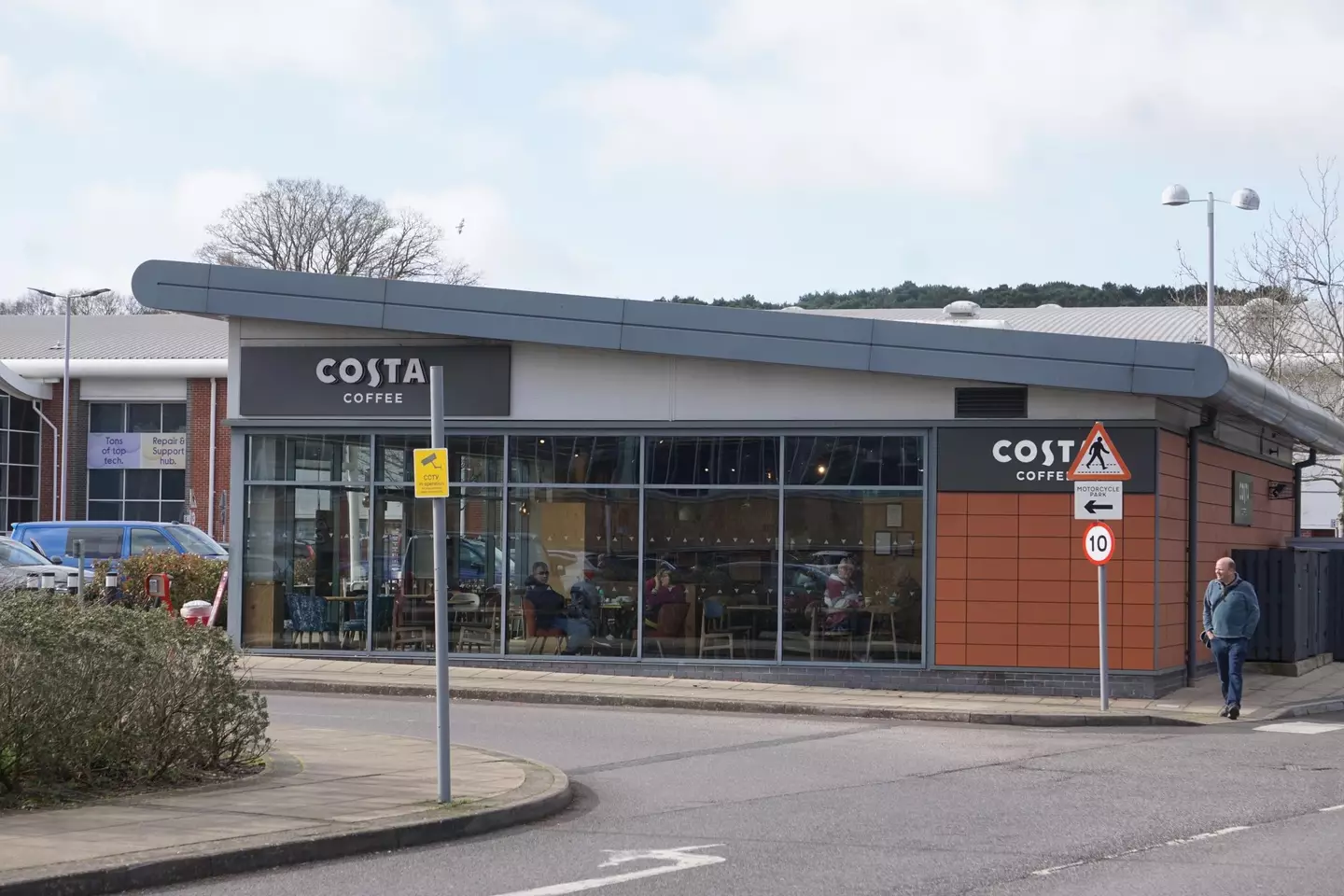 A woman has claimed she wasn't allowed to use the toilets in a Costa Coffee branch because she didn't purchase anything.