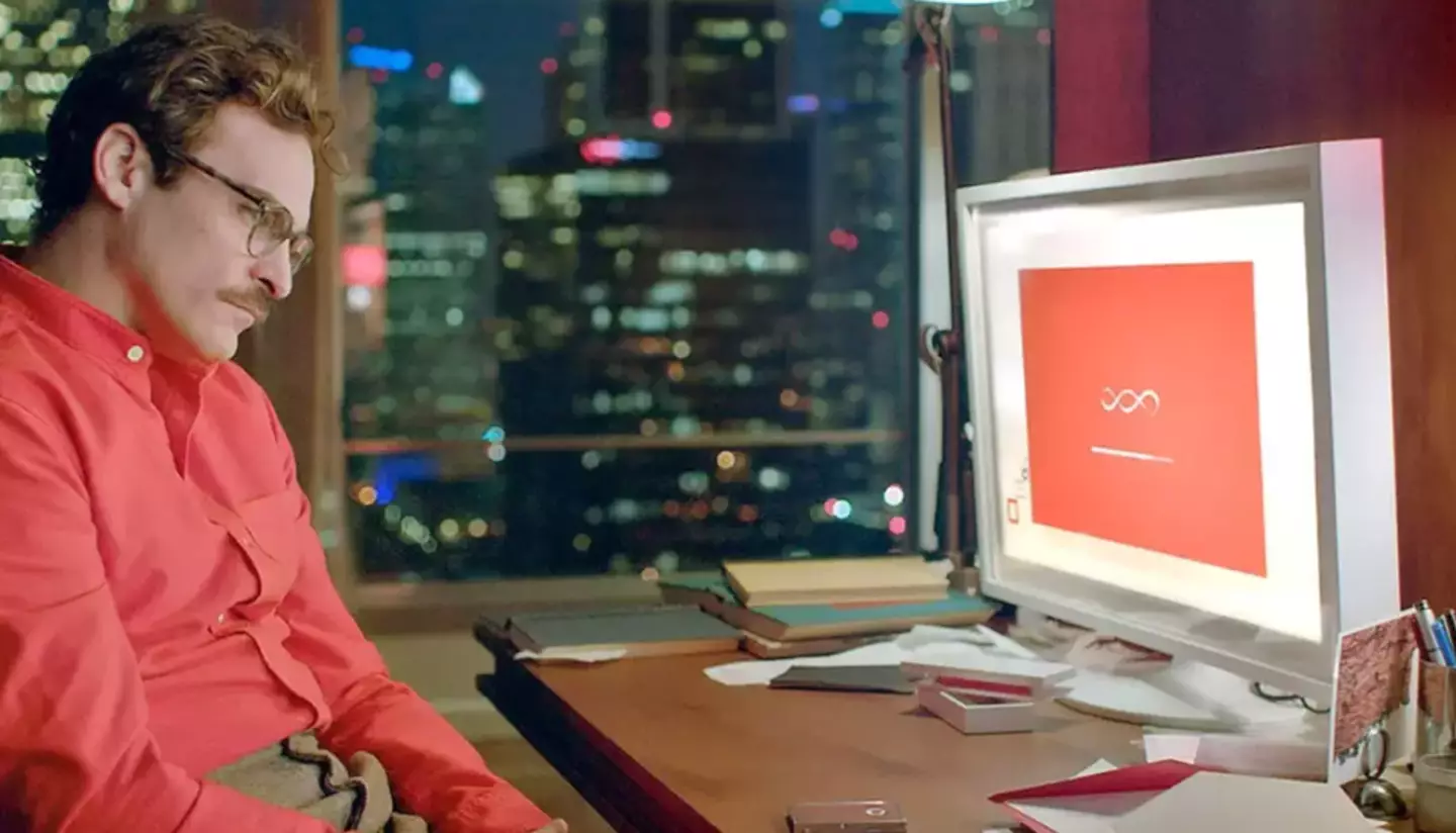 The character falls in love with an AI assistant (Warner Bros. Pictures)