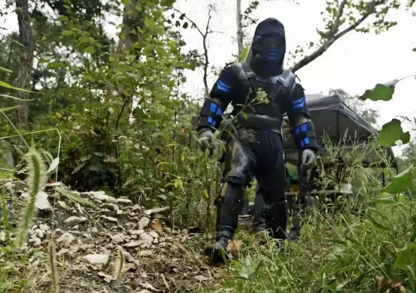 Paul Rosolie wore a custom-made suit to protect himself from the snake (Discovery Channel)