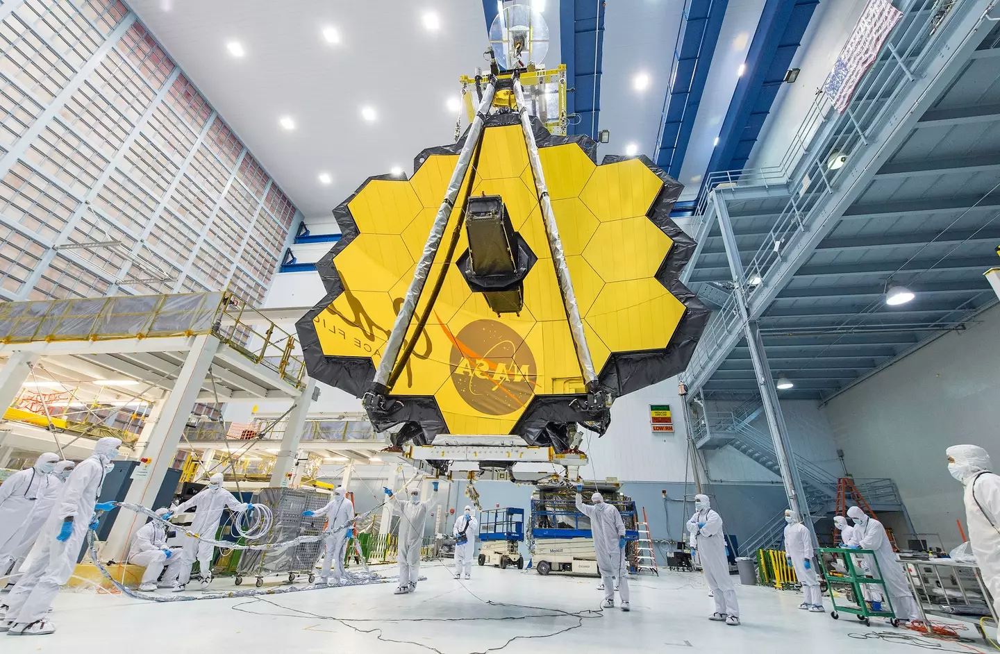 James Webb Space Telescope discovers first of its kind planet as scientists ask 'what else is out there' 3 The James Webb Space Telescope being constructed before launching in to the cosmos (NASA/Desiree Stover)
