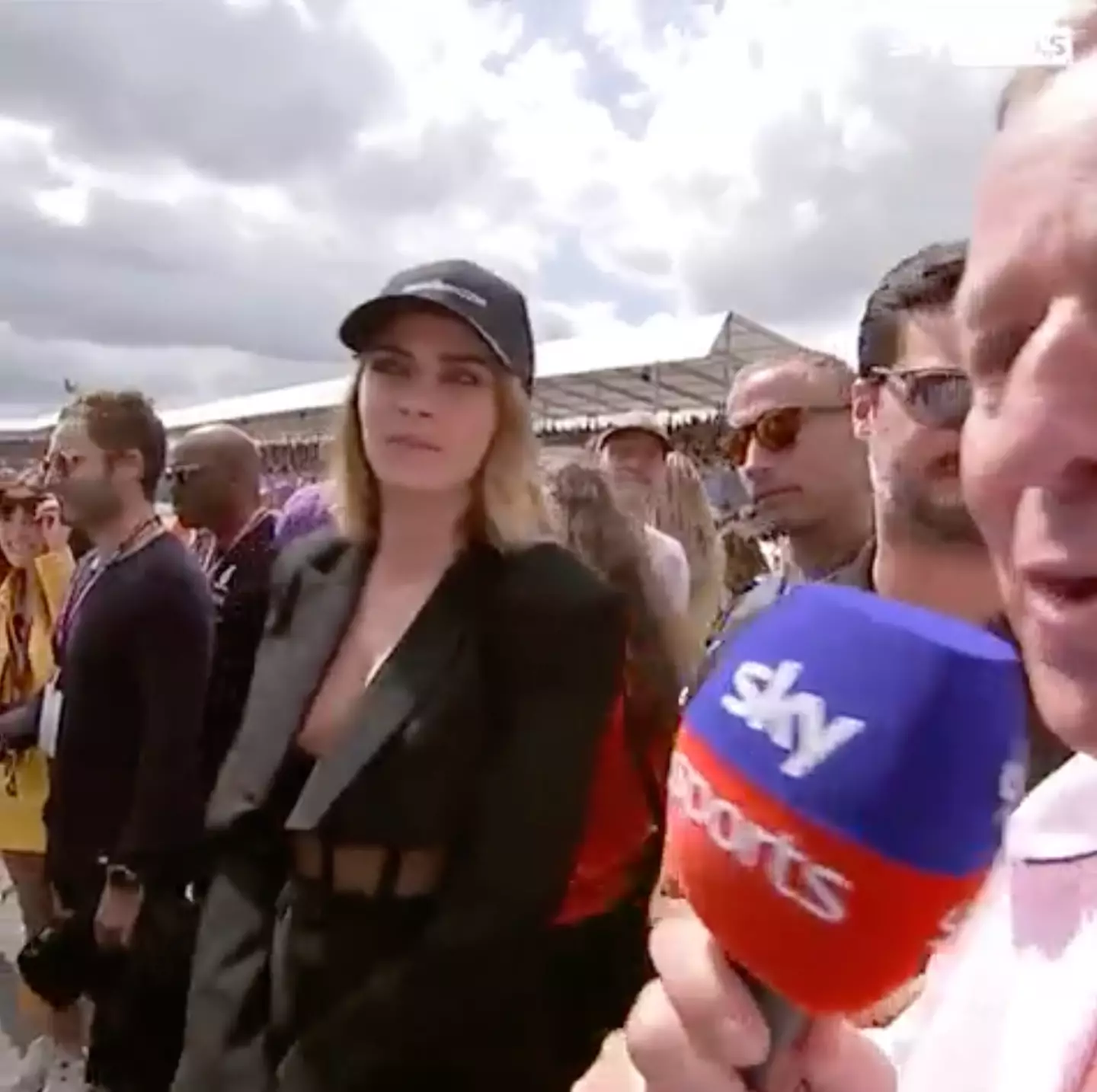 The model looked less impressed with the F1 interviewer.