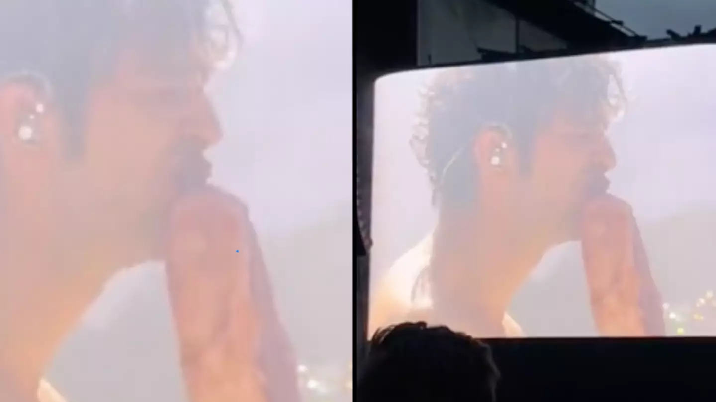 The 1975 fans horrified as Matty Healy eats raw tomahawk steak on stage