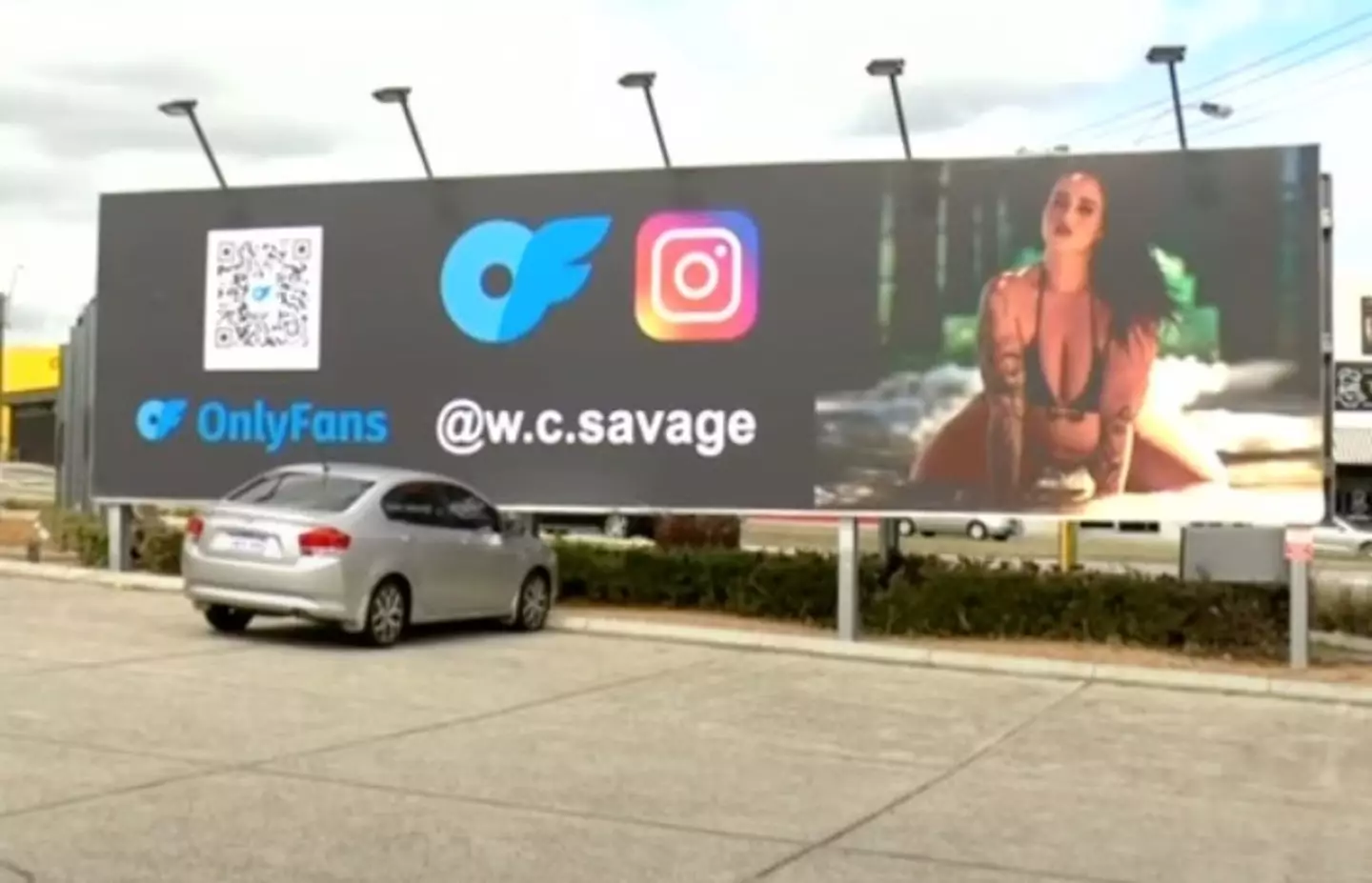 The OnlyFans star is believed to be the first person in Australia to advertise her page on a billboard.