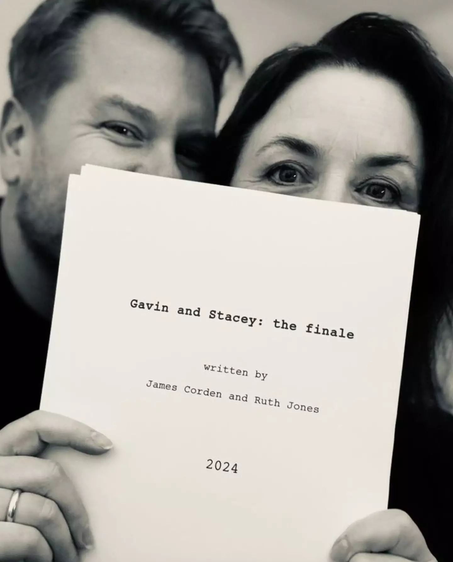 James Corden and Ruth Jones finished their re-writes last Thursday. (Instagram/@j_corden)