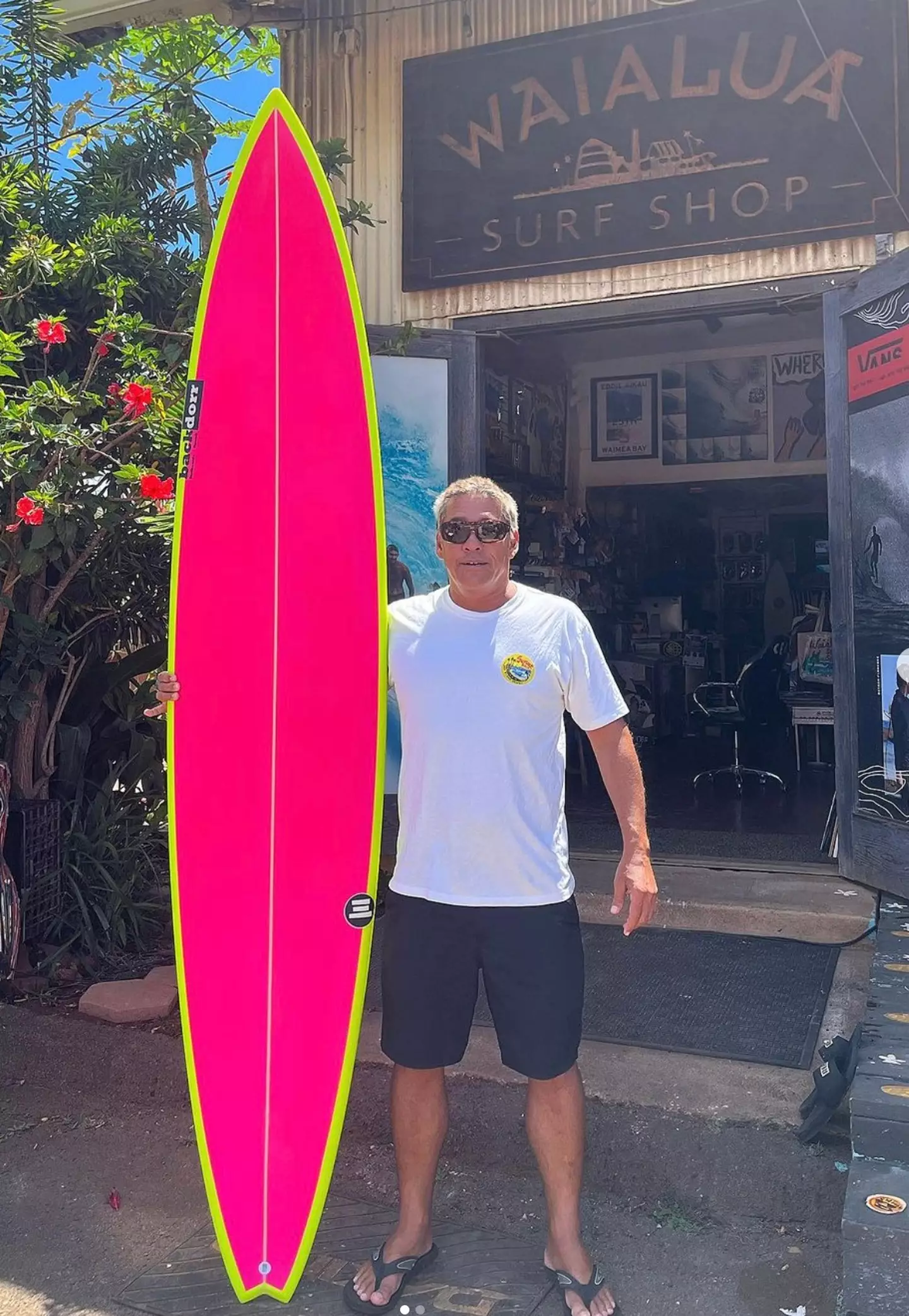Tamayo Perry, 49, was attacked by a shark while surfing in Hawaii (Instagram/@oahusurfingexperience)