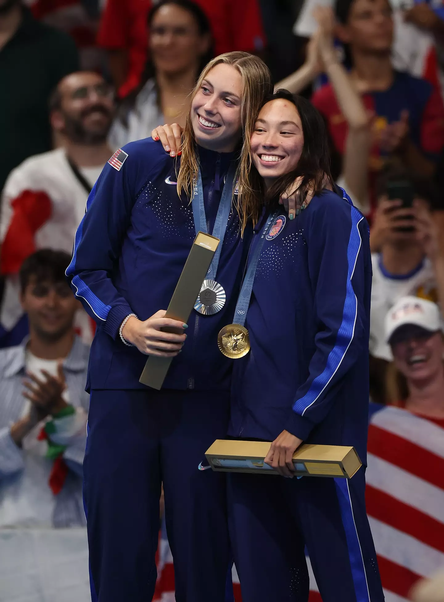 Winning athletes at the Olympics are awarded a mysterious box on the podium too (Ian MacNicol/Getty Images)