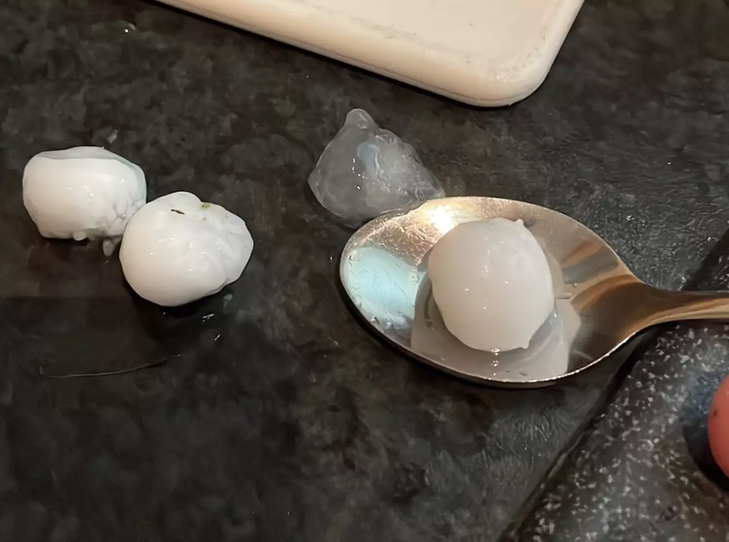 It was the 'biggest hail' some UK residents had ever seen.