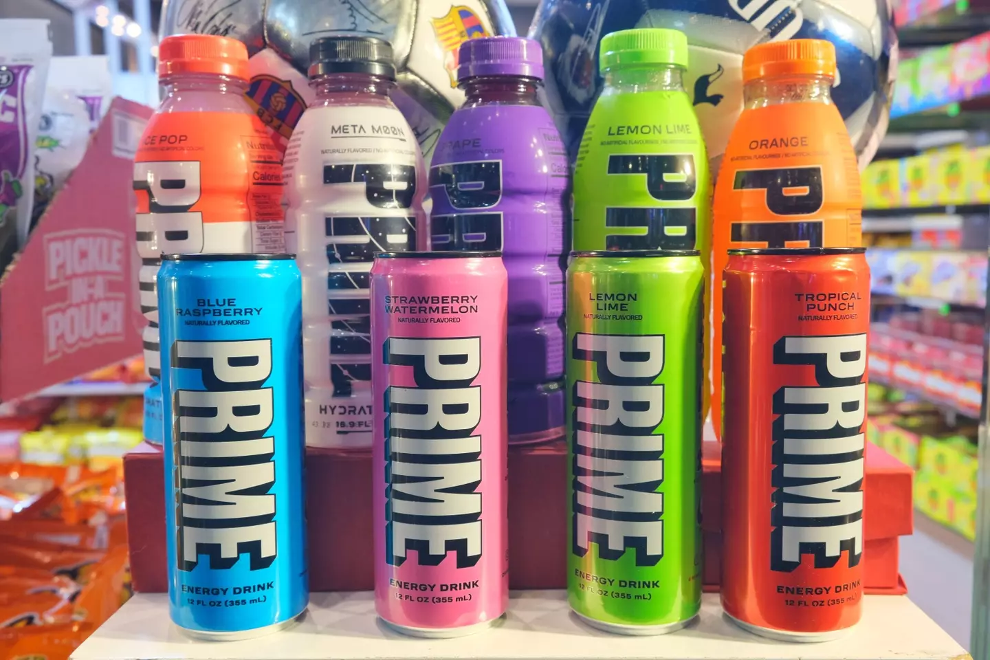Prime energy drinks are particularly popular among children.