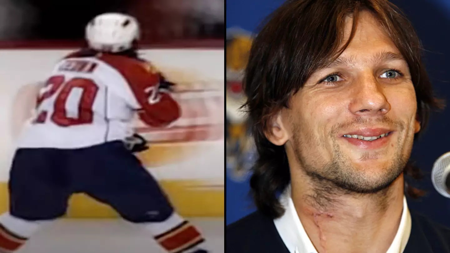 Ice hockey player who had throat slit made split second decision which helped save his life