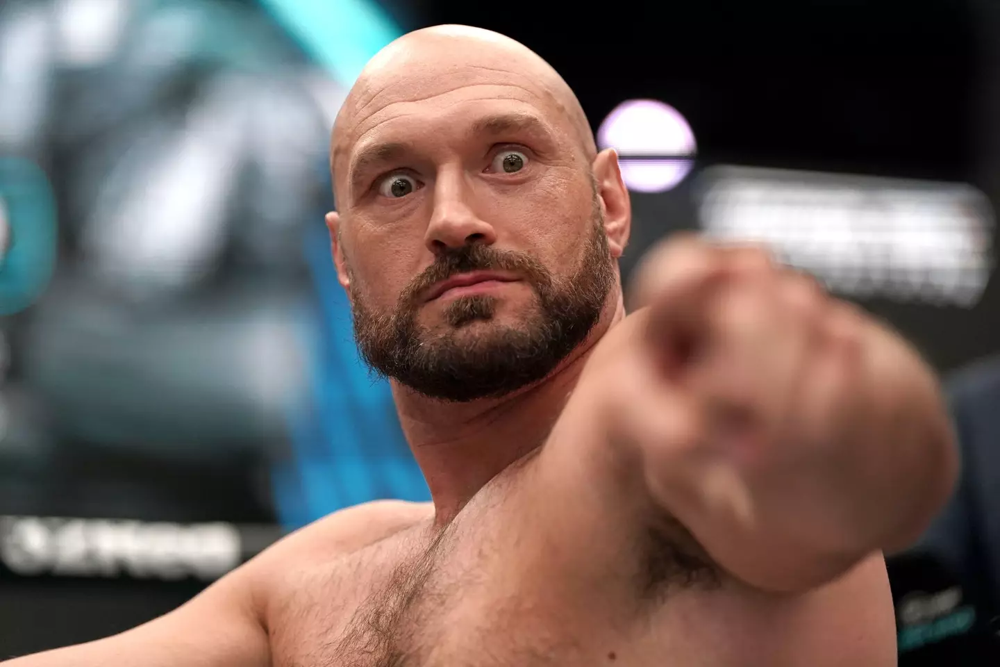 Fury has broken Joshua's record on the punch machine.