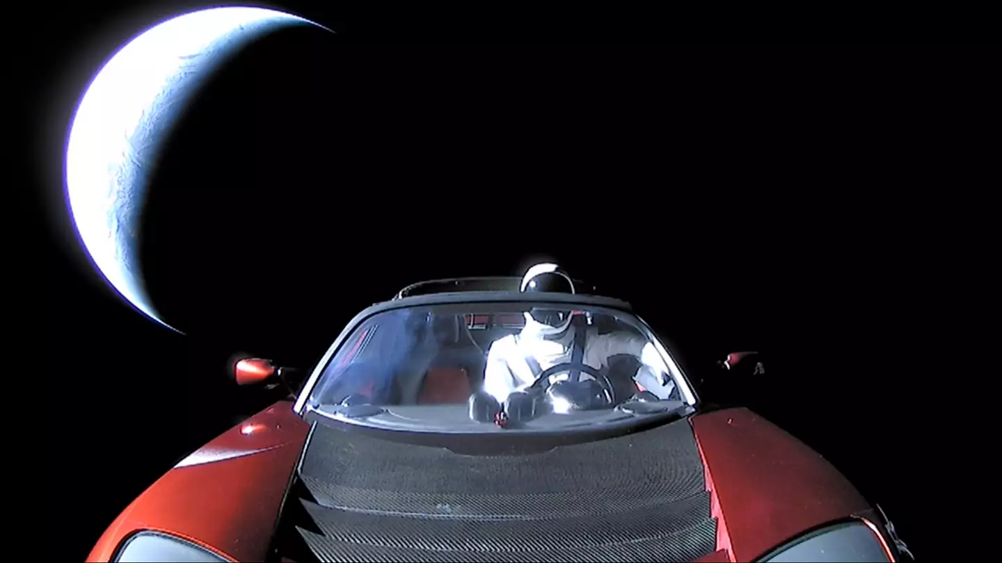 Now that's quite the car journey. (SpaceX via Getty Images)