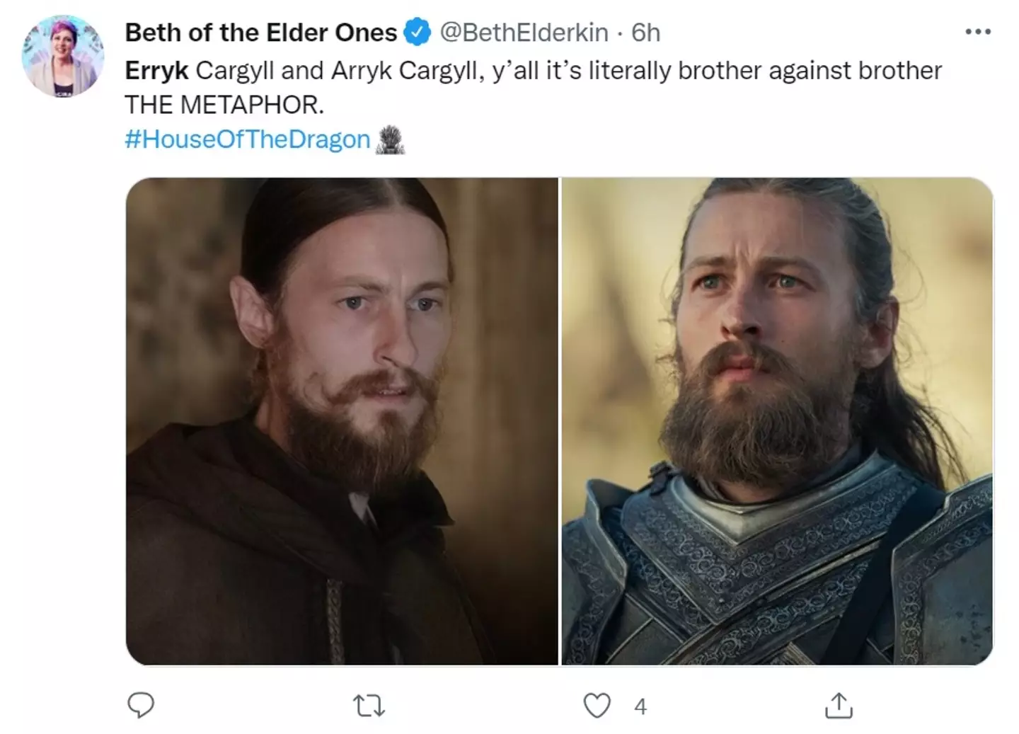 If House of the Dragon follows the plot of the book it'll be brother against brother.