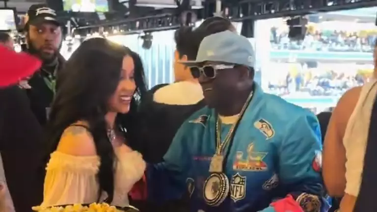 Cardi B in 'two places at once' during Super Bowl halftime show