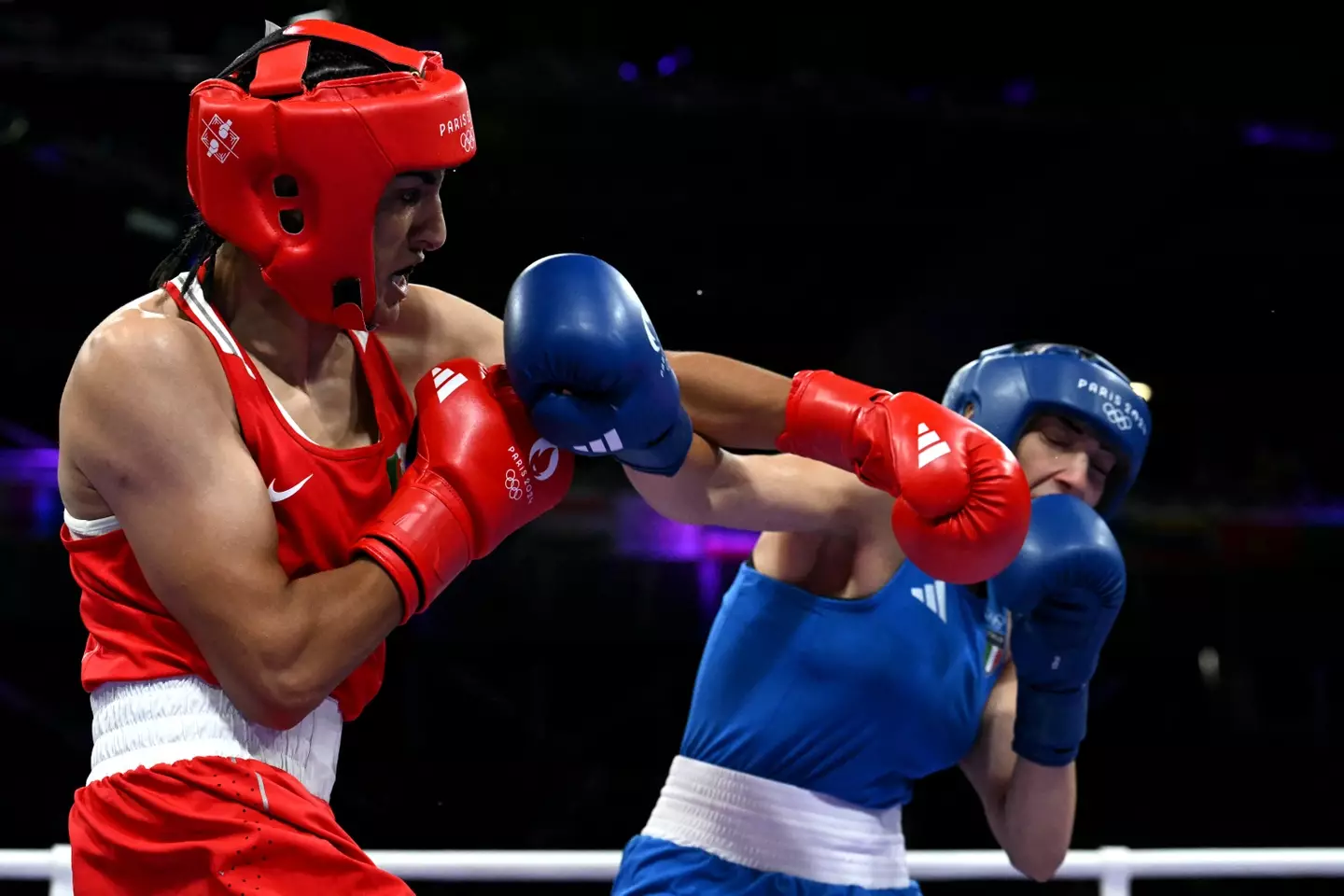 The fight was over after 46 seconds. (MOHD RASFAN/AFP via Getty Images)