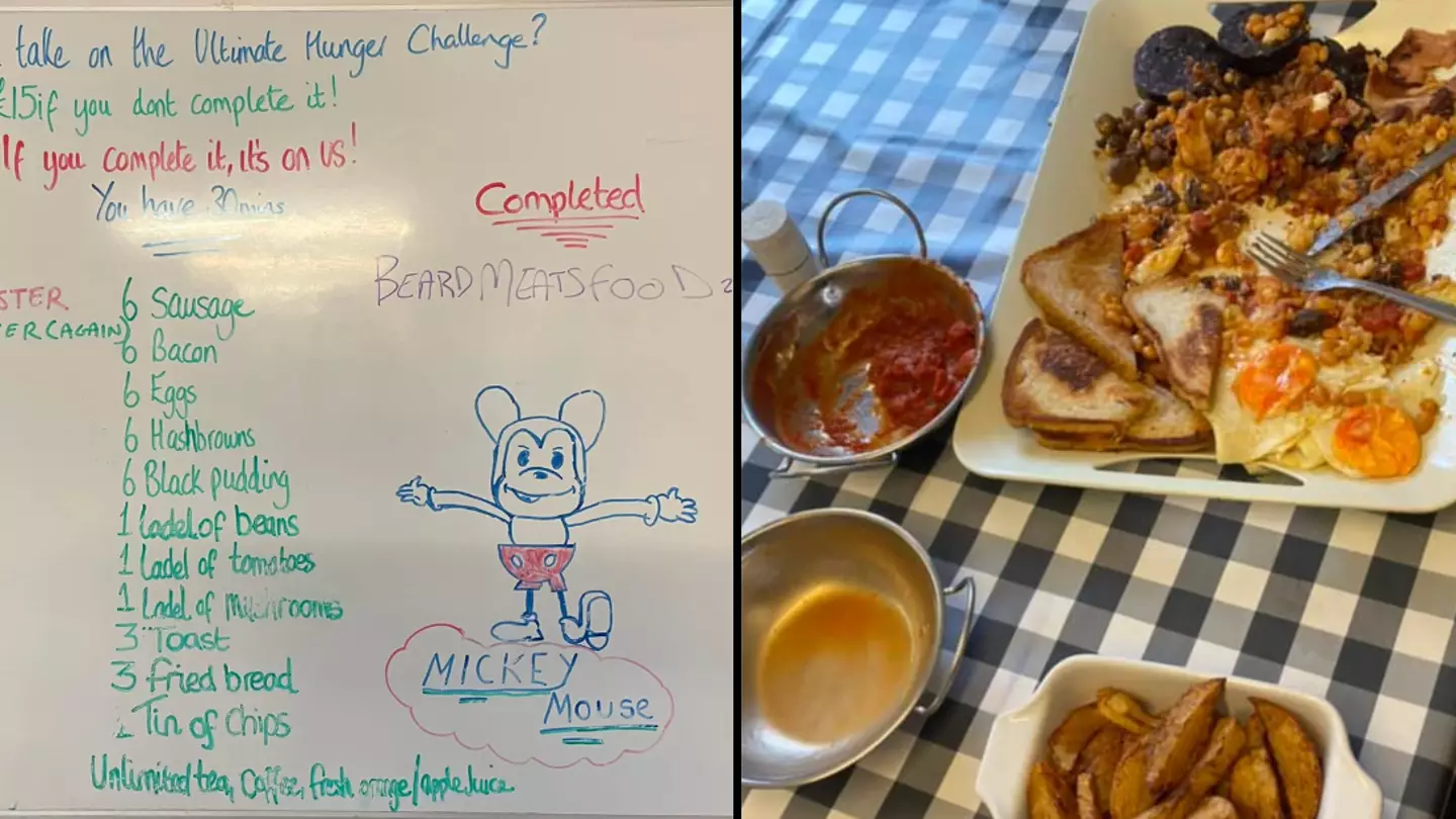 Cafe has a food challenge that has only ever been completed by one person