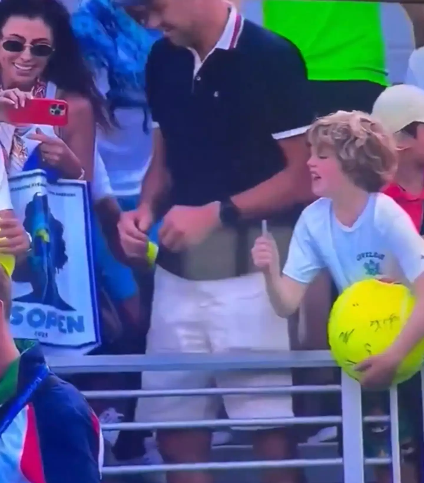 The boy can be seen shouting (Euro Sports)