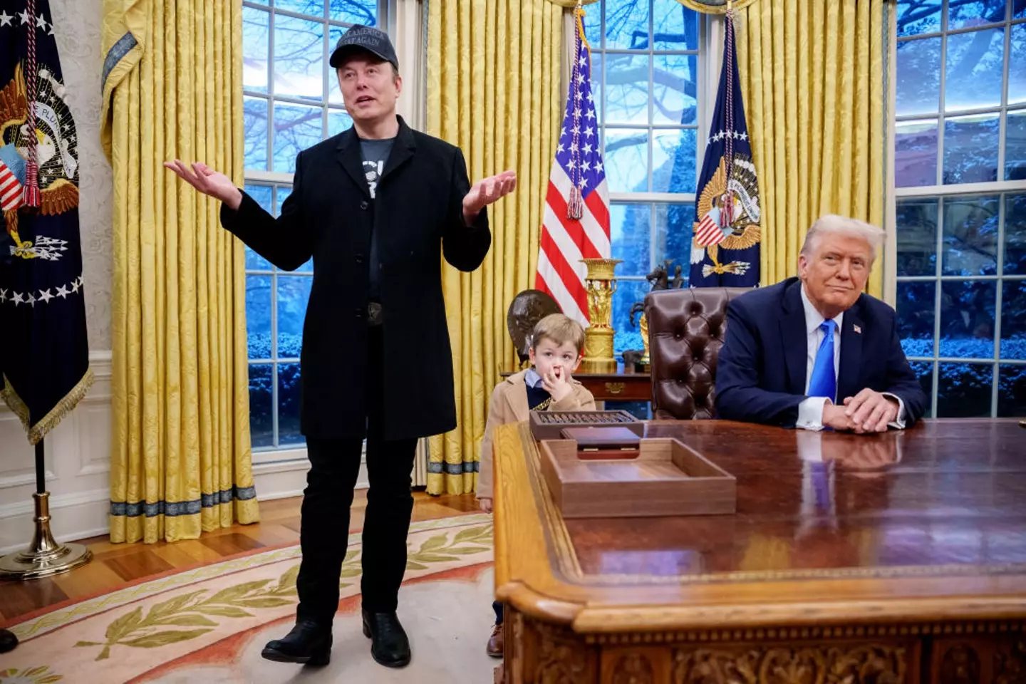 Elon Musk was recently in the White House with his son X Musk (Andrew Harnik/Getty Images)