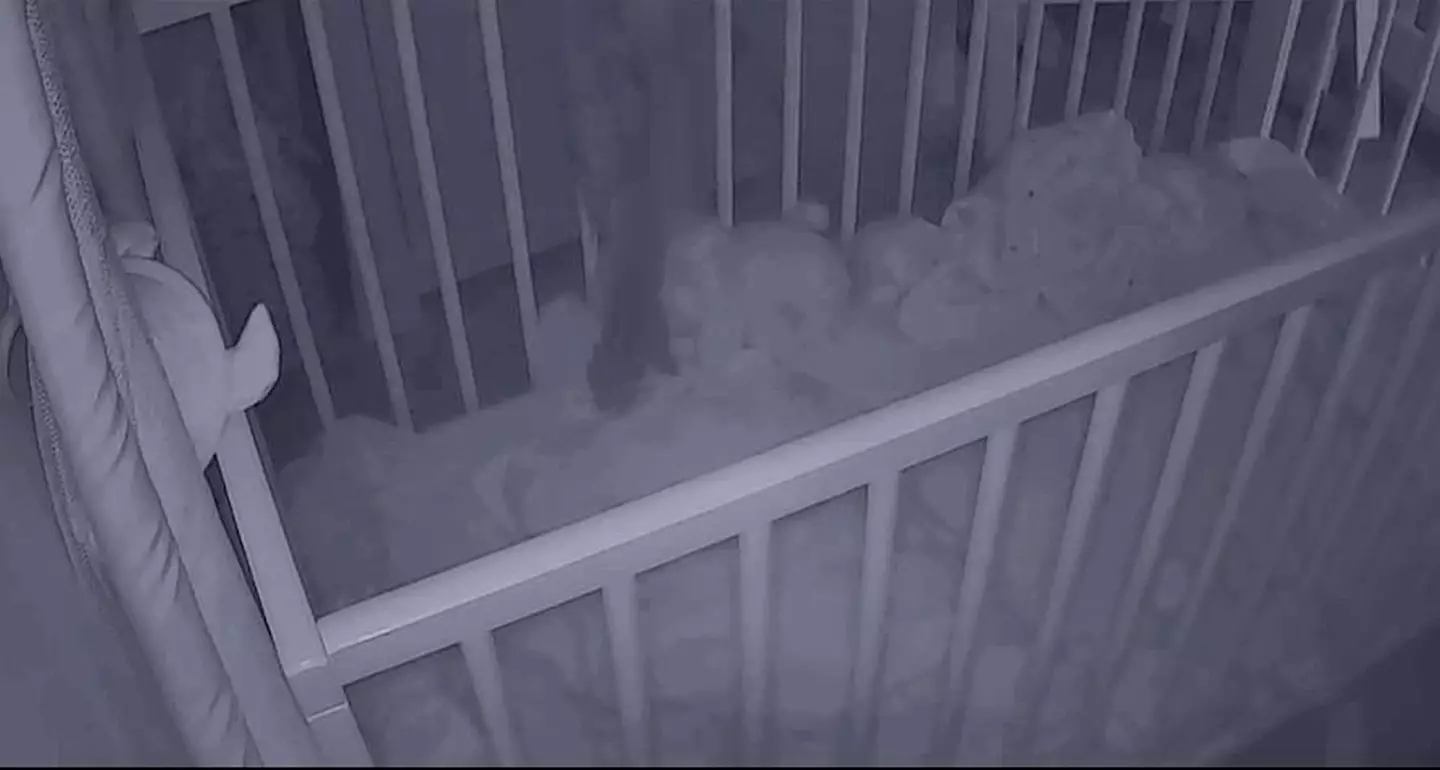 The dad says a ghostly arm appeared in his son's cot.