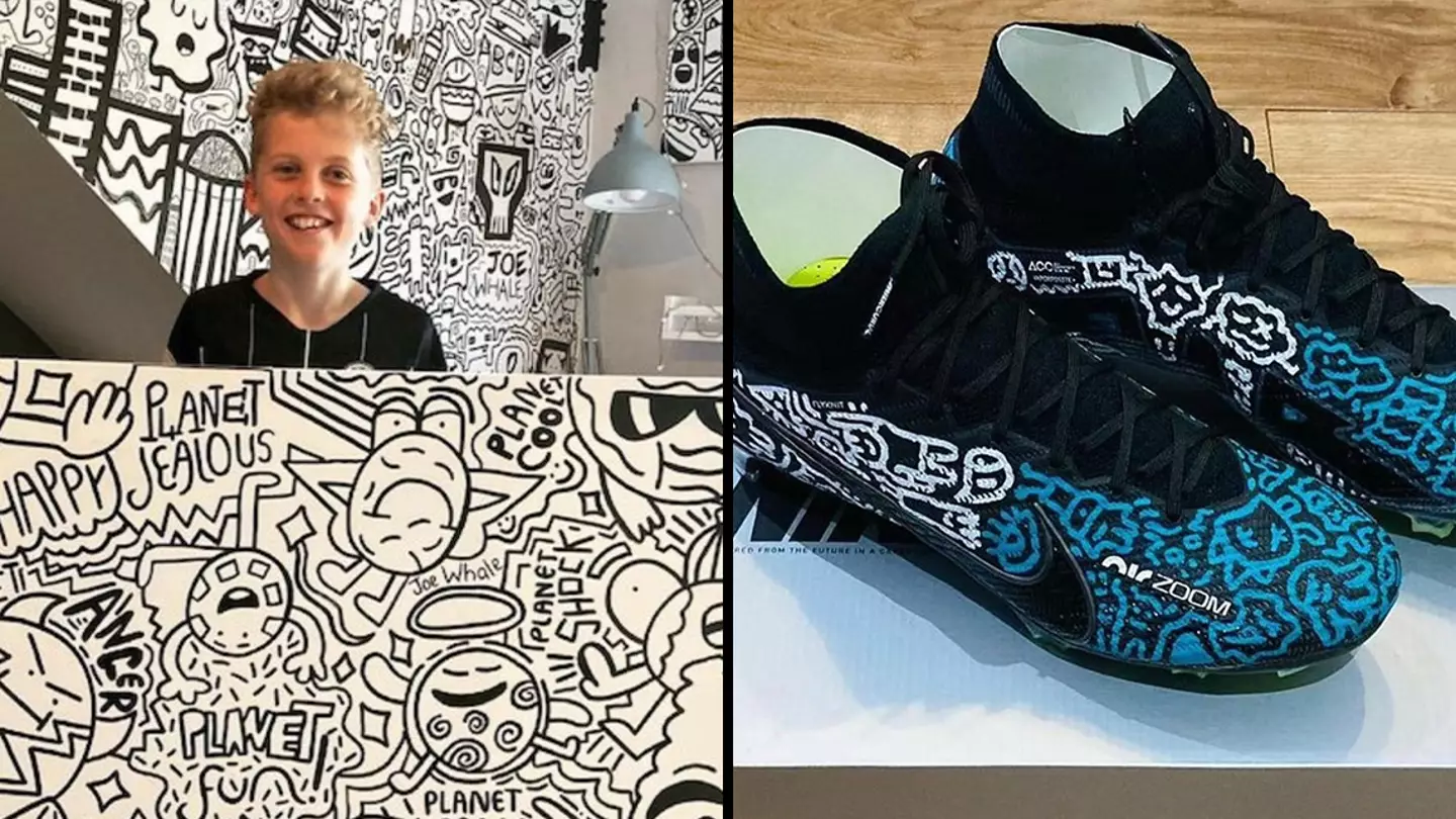 Lad, 13, who kept being told off for doodling in class ended up with a Nike deal