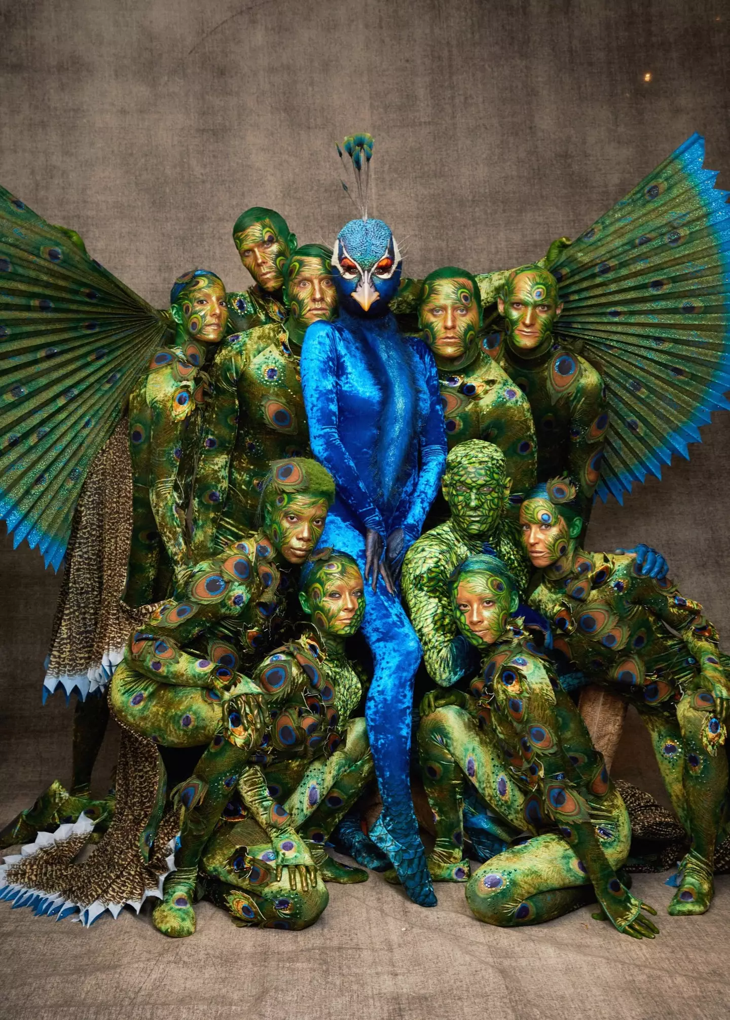 Heidi Klum's peacock costume.