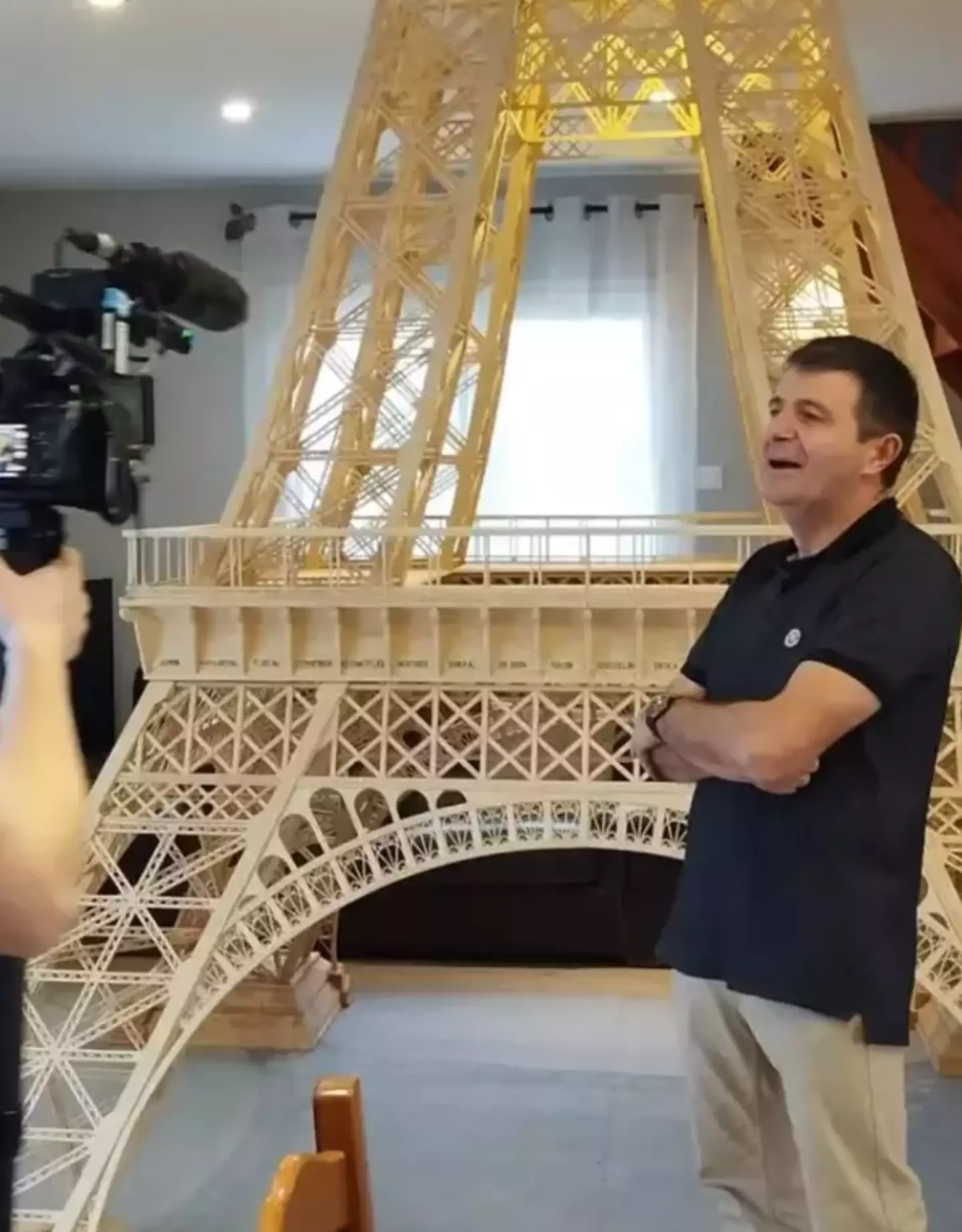 Richard Plaud showed his patriotism to his country with his own impressive entry of the Eiffel Tower.