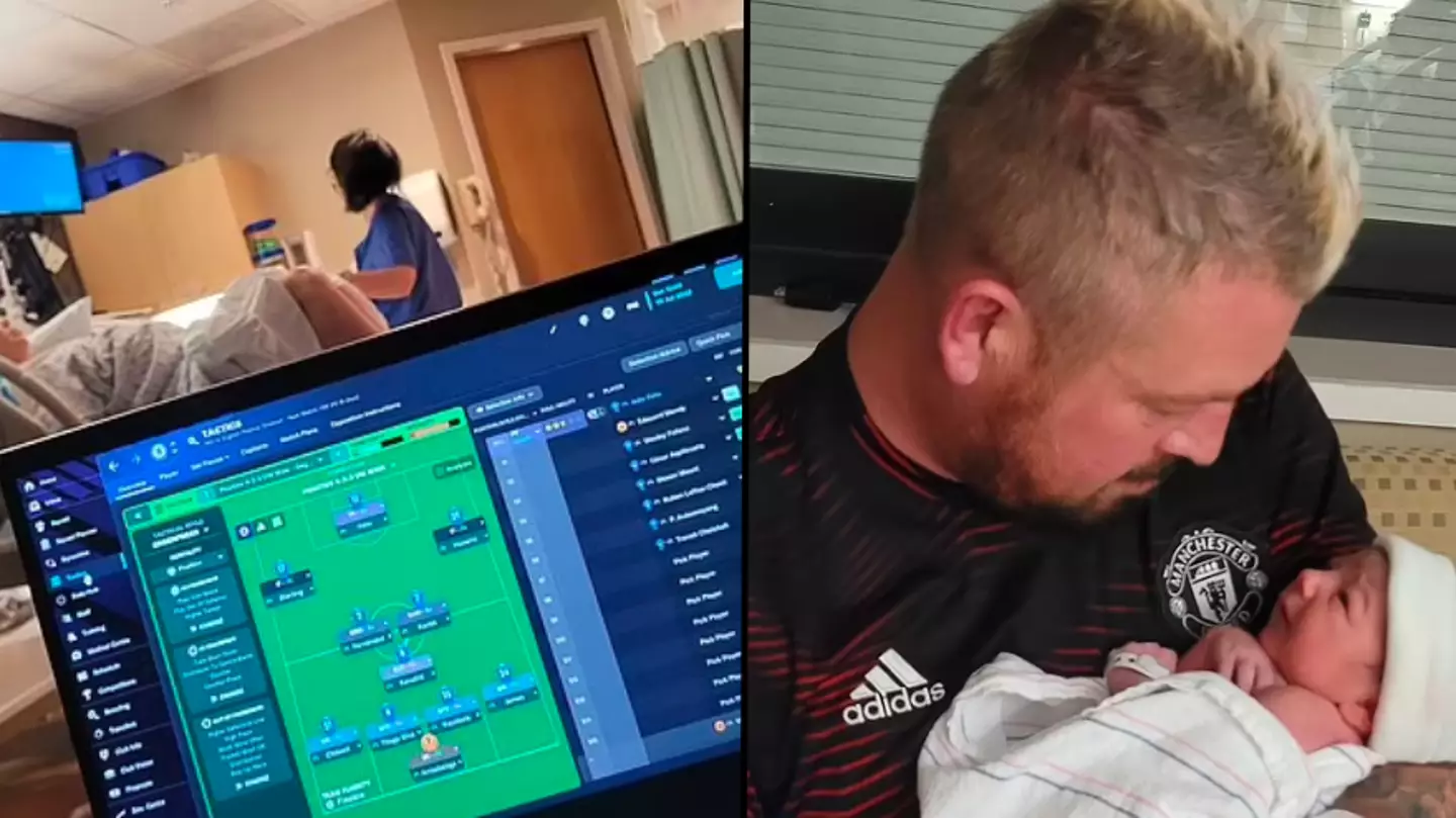 Dad who played Football Manager game while ‘super grumpy’ wife gave birth names son after Wayne Rooney