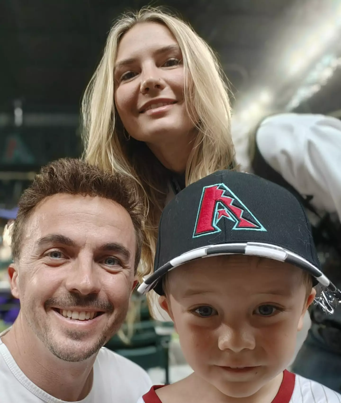 He shares his love for his family online and says he got back into racing for his young son (Instagram/frankiemuniz4)