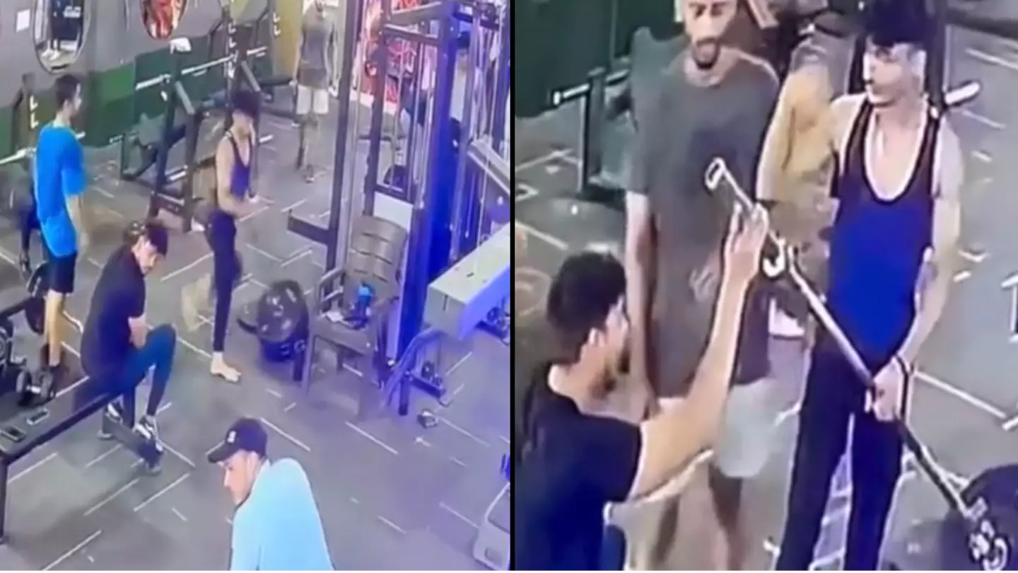 Man narrowly avoids being crushed by barbell after gymgoer saves his life