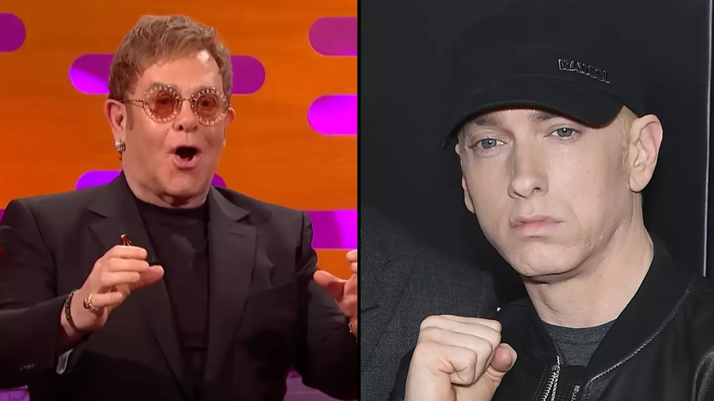Elton John revealed the bizarre X-rated gift Eminem gave him for his wedding